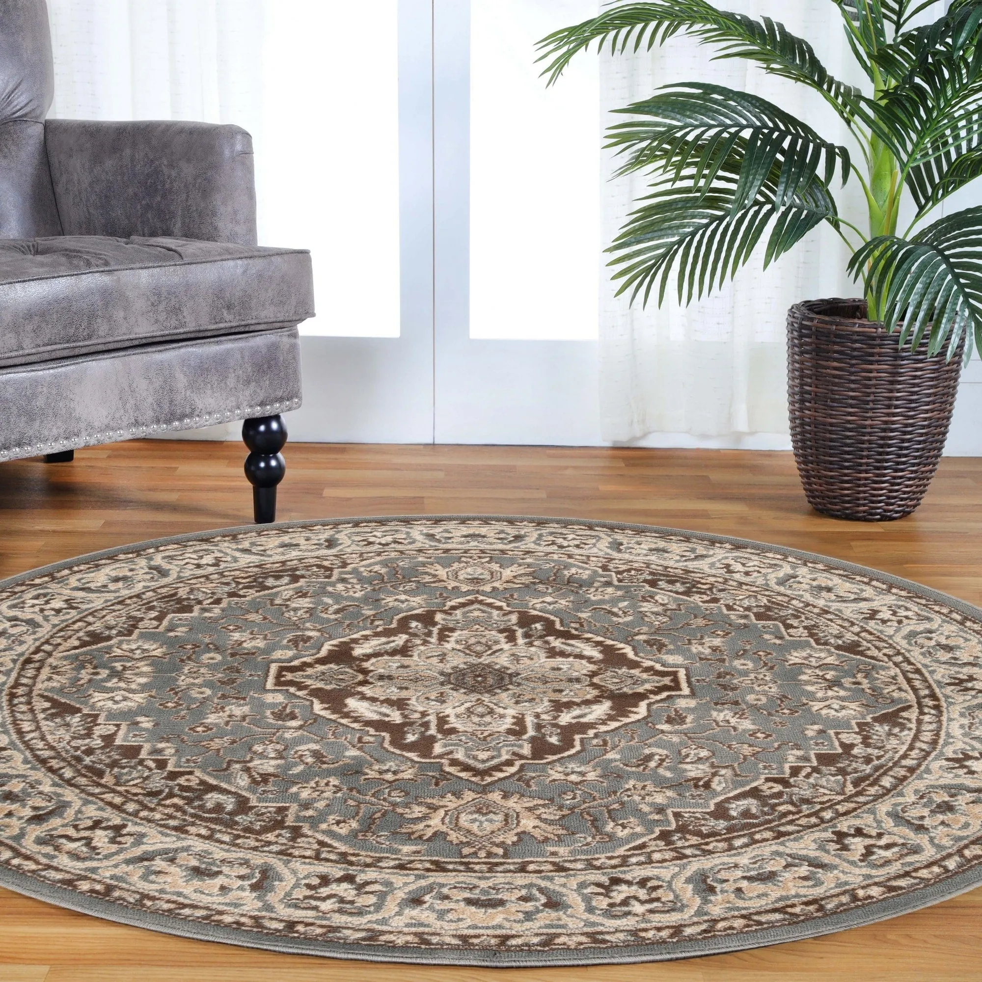 Superior Glendale Floral Medallion Indoor Area Rug