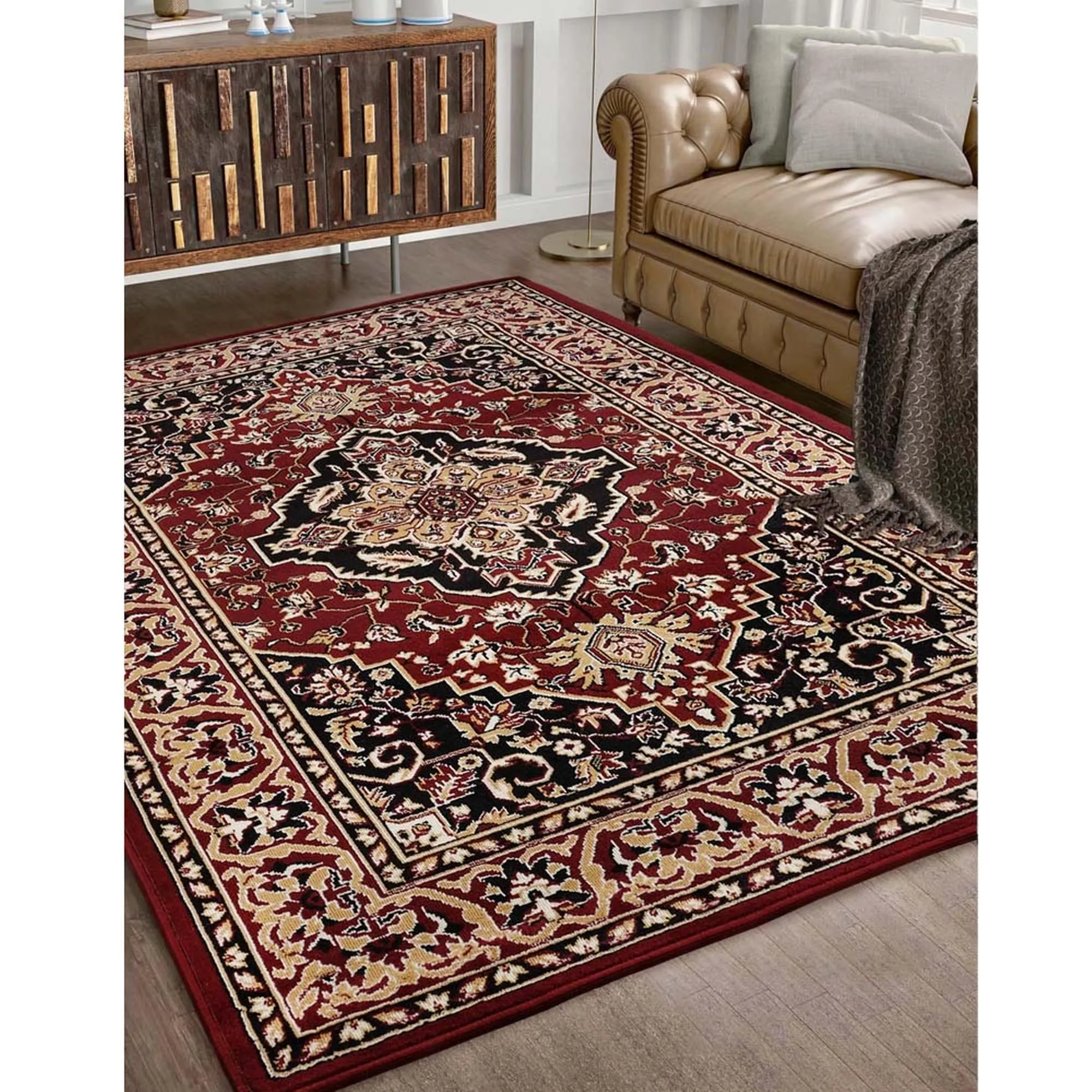 Superior Glendale Floral Medallion Indoor Area Rug