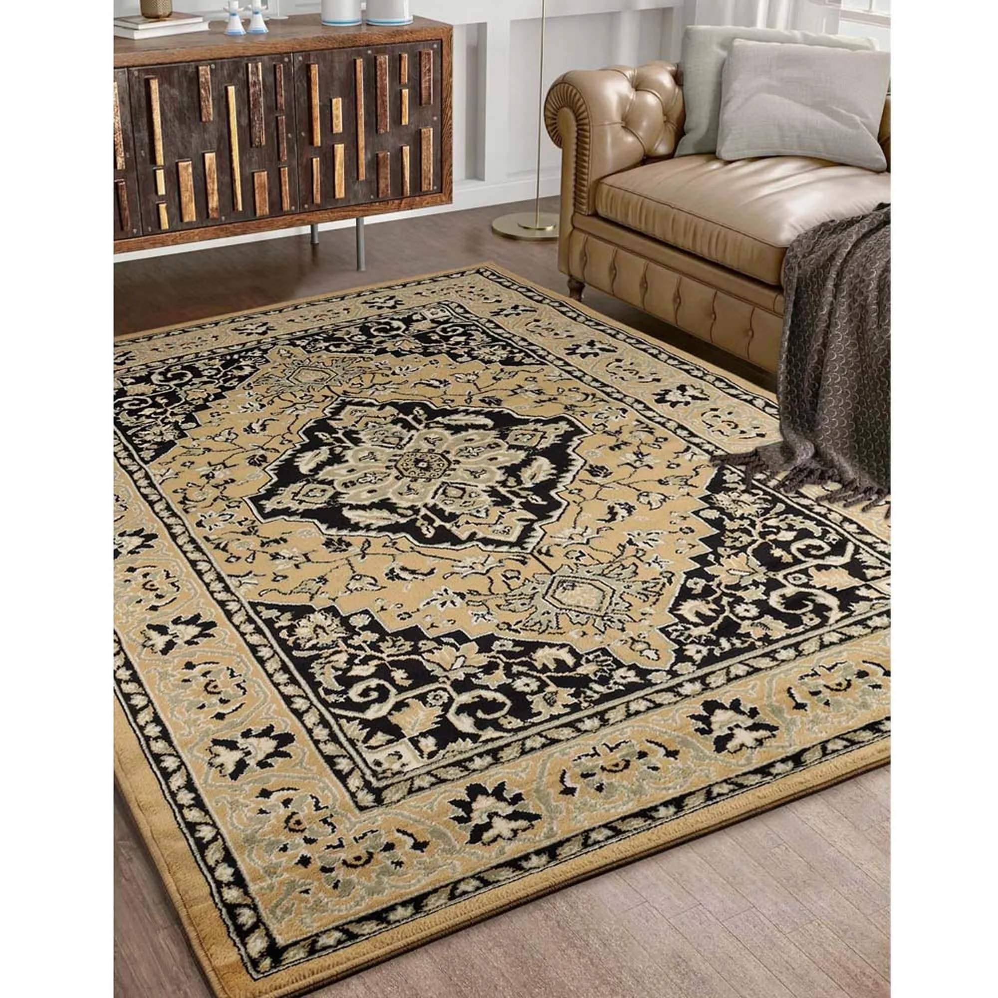 Superior Glendale Floral Medallion Indoor Area Rug