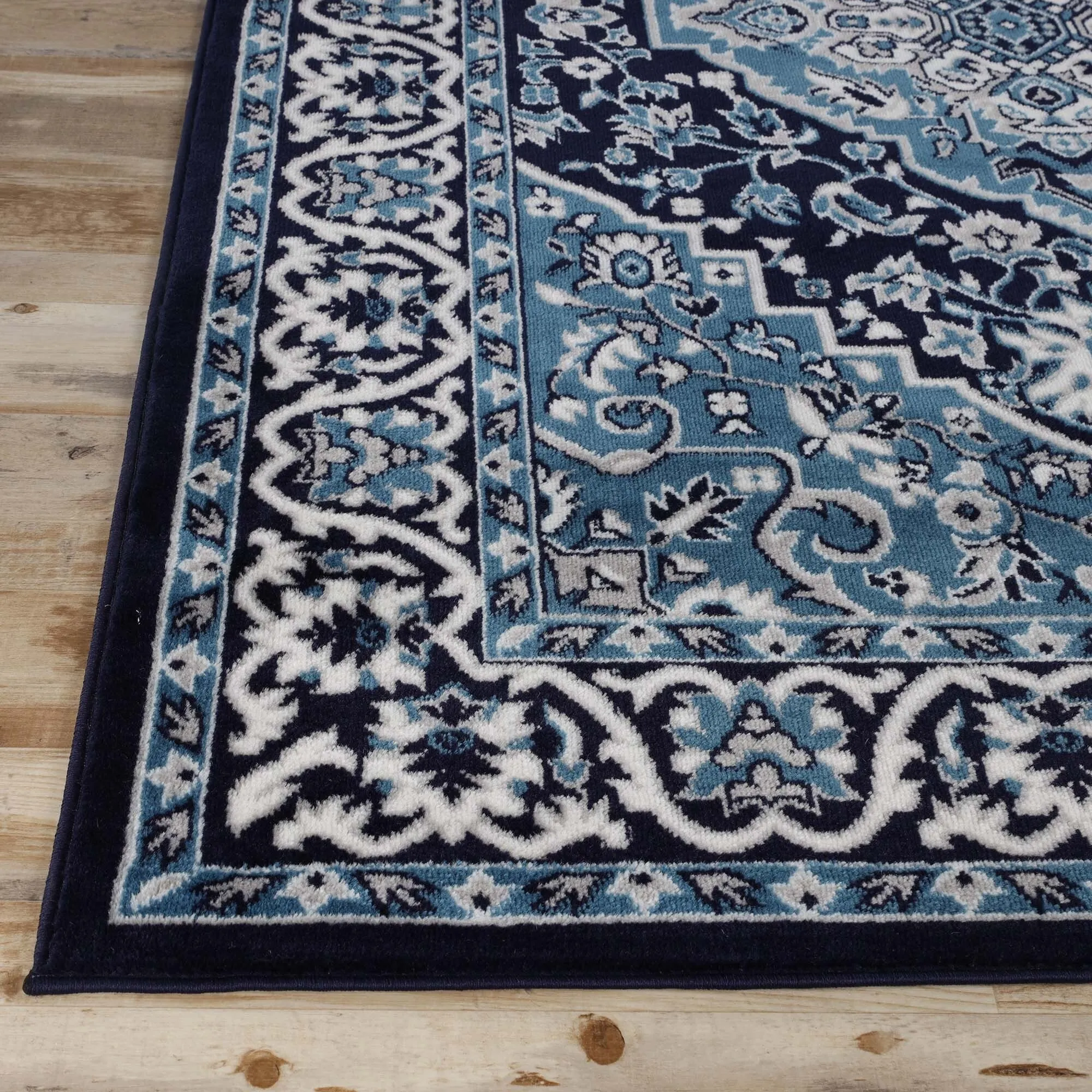 Superior Glendale Floral Medallion Indoor Area Rug