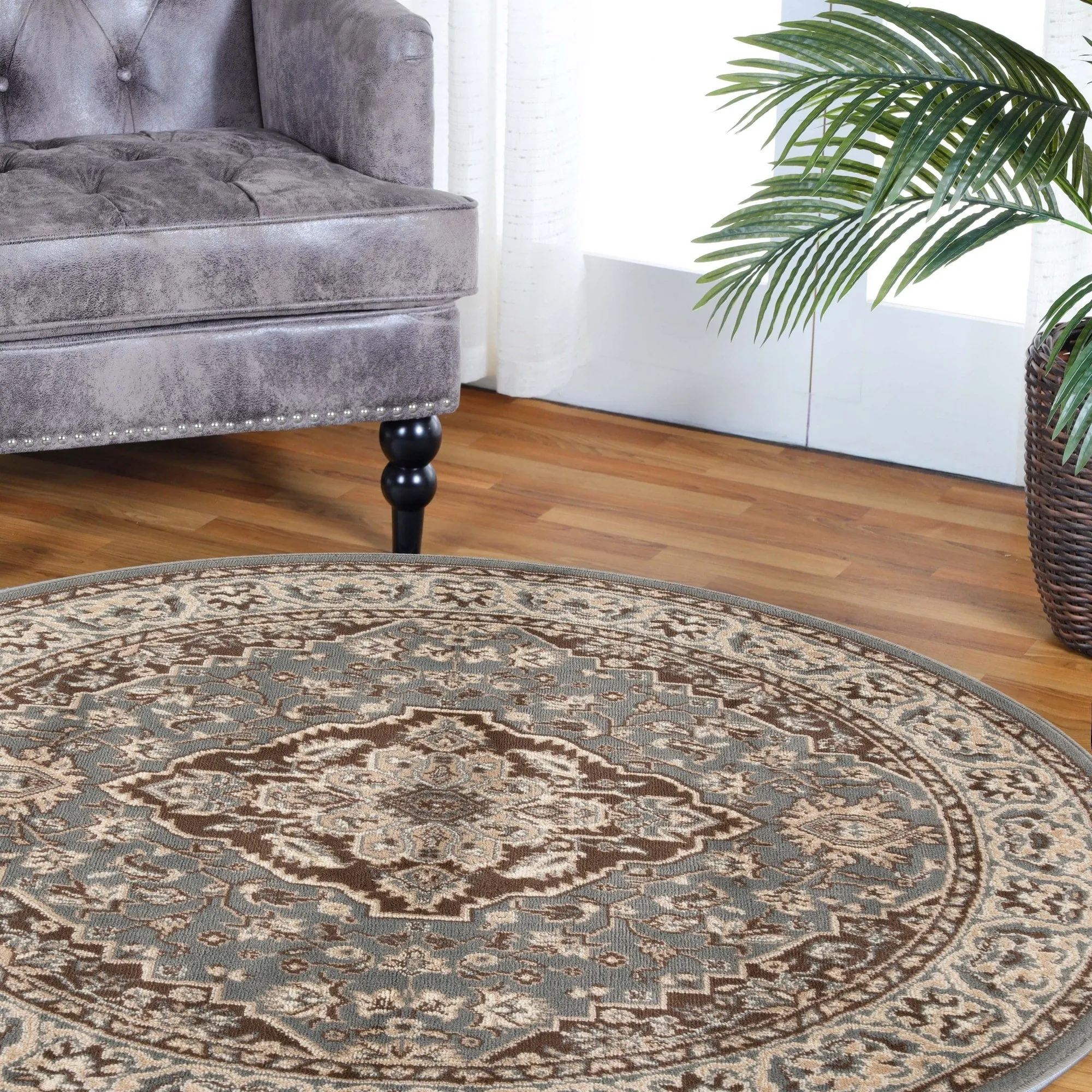 Superior Glendale Floral Medallion Indoor Area Rug