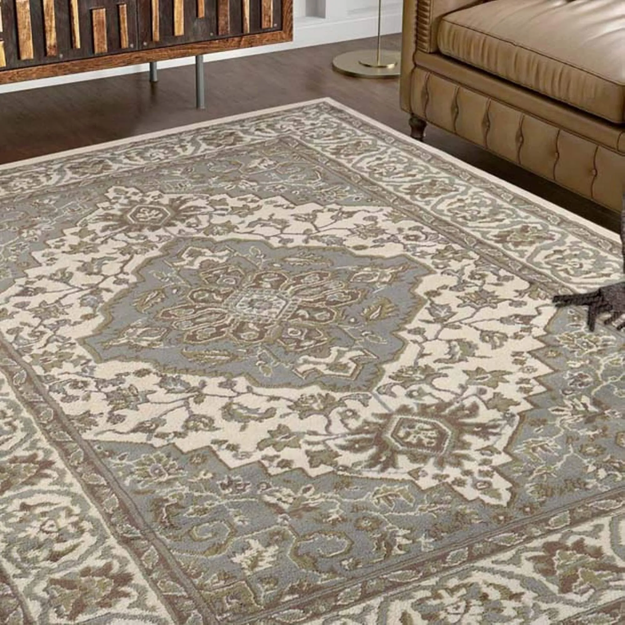 Superior Glendale Floral Medallion Indoor Area Rug