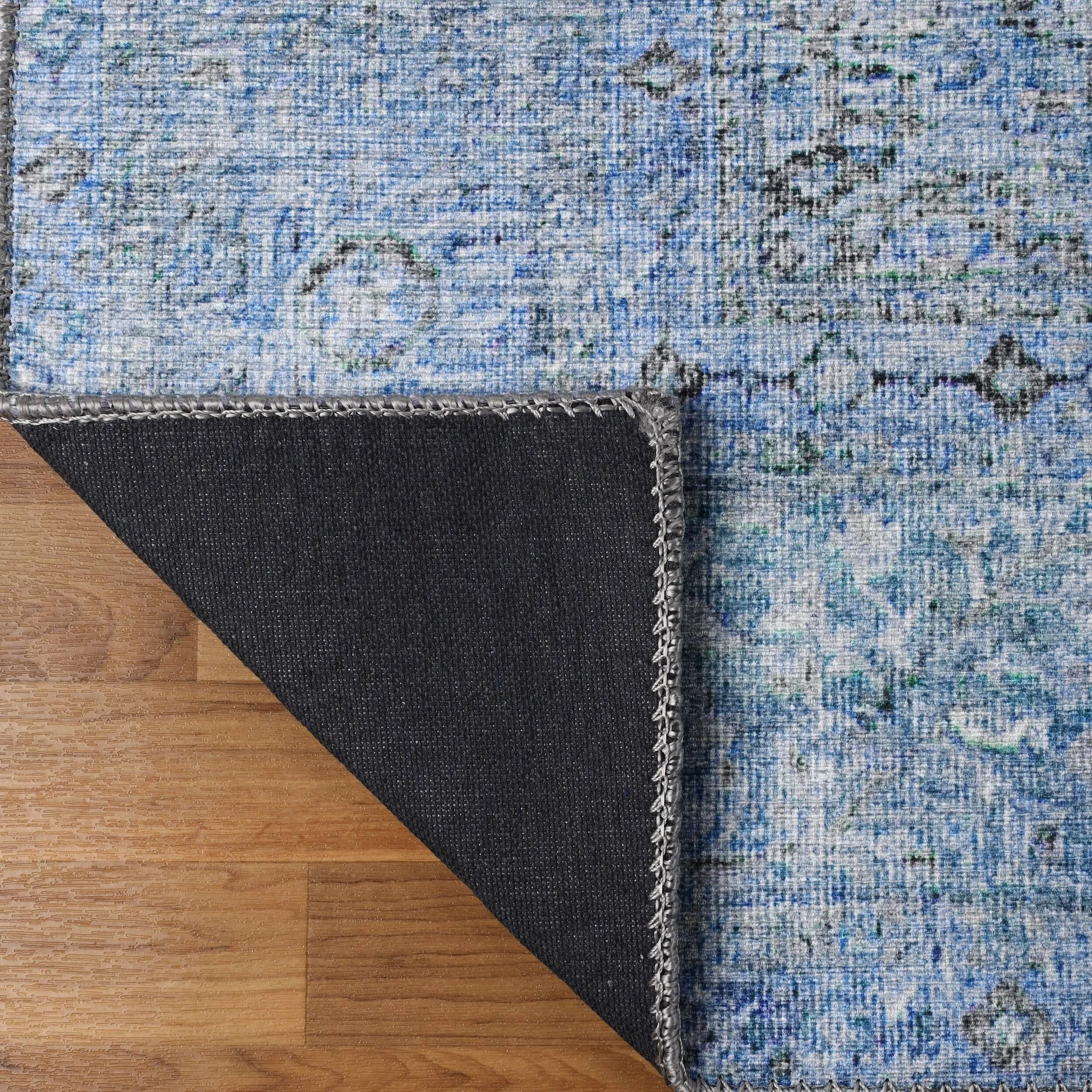 Superior Huda Distressed Rustic Oriental Medallion Indoor Area Rug