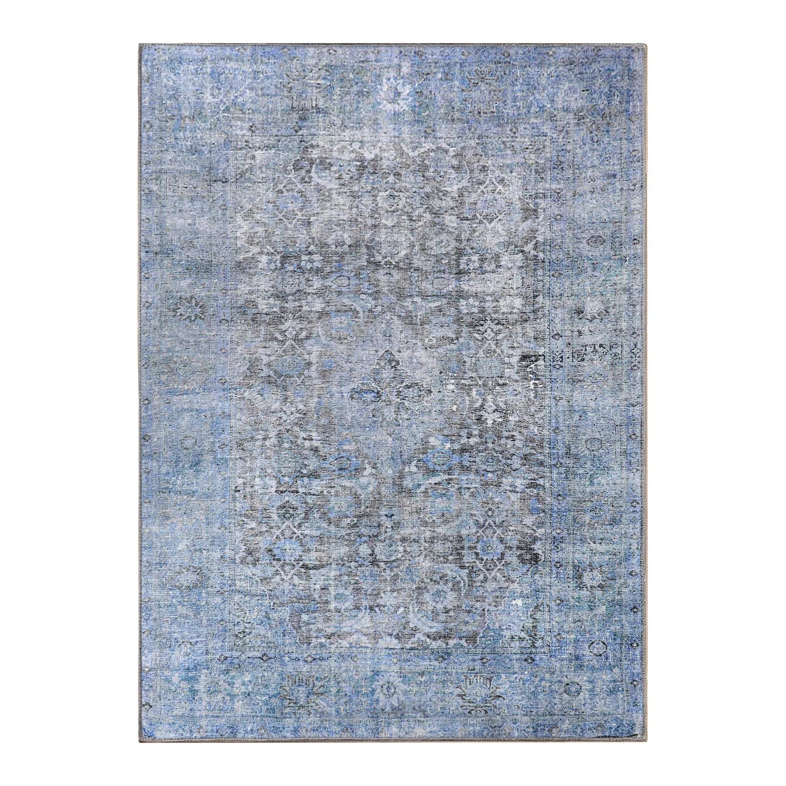 Superior Huda Distressed Rustic Oriental Medallion Indoor Area Rug