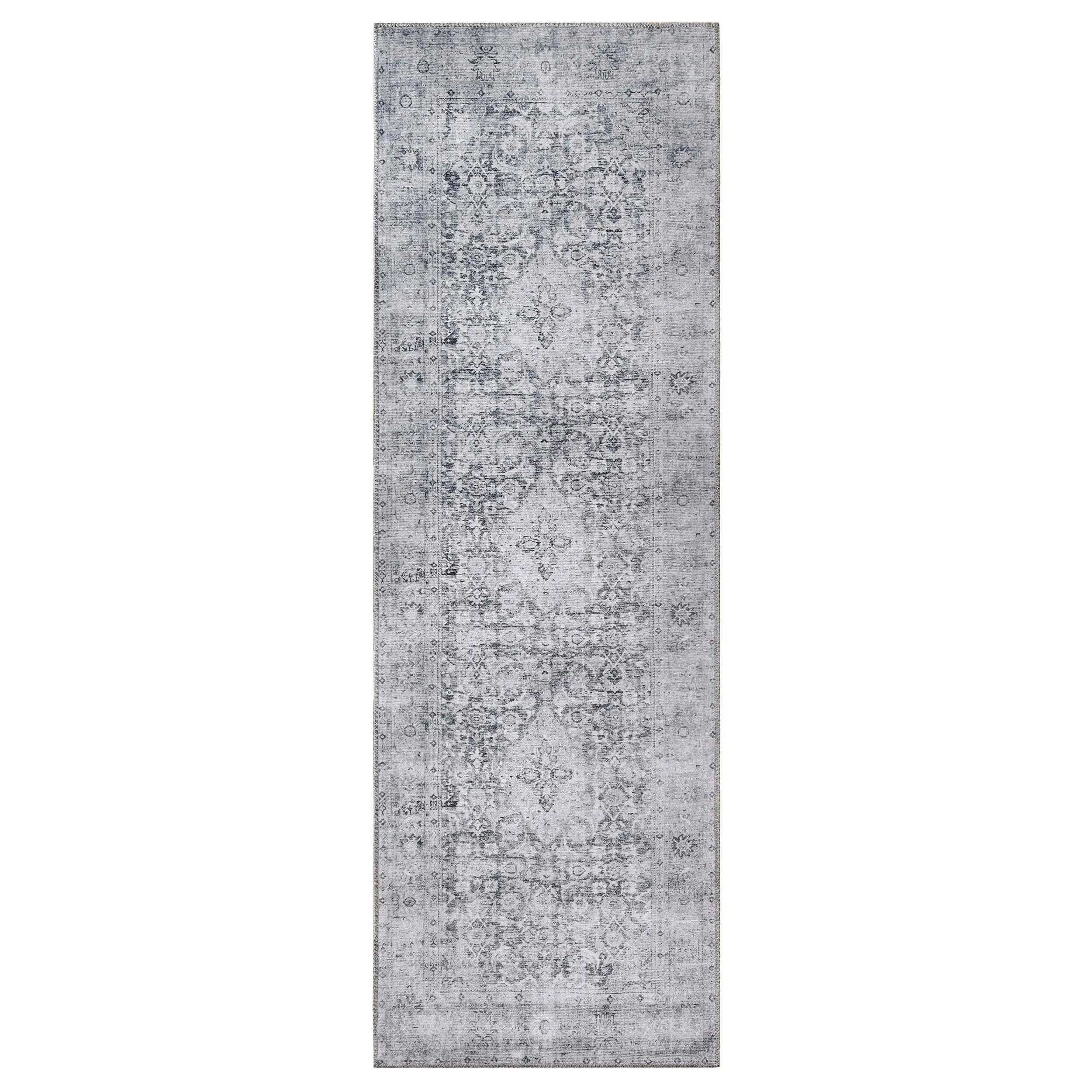 Superior Huda Distressed Rustic Oriental Medallion Indoor Area Rug