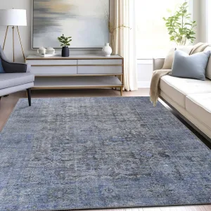 Superior Huda Distressed Rustic Oriental Medallion Indoor Area Rug