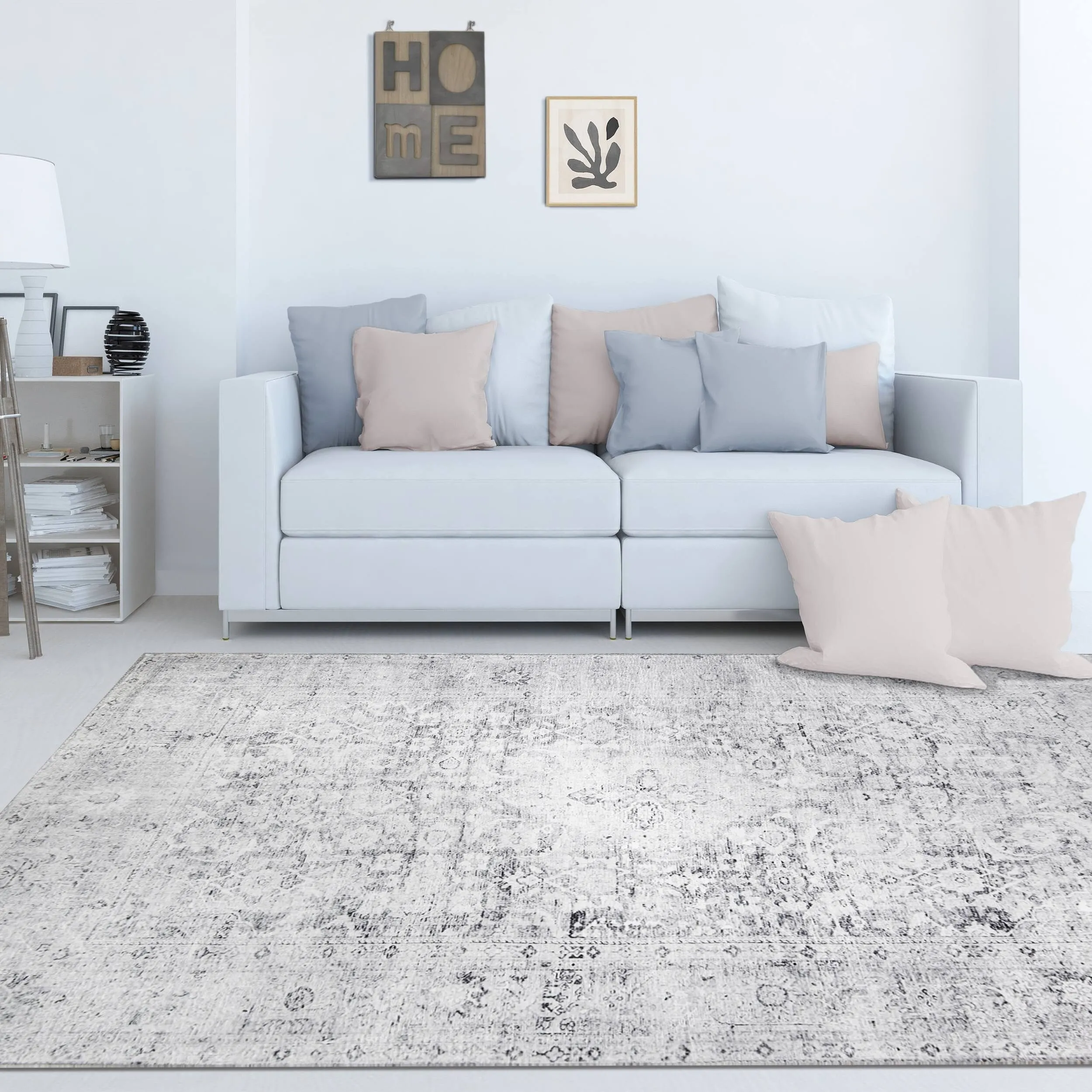 Superior Huda Distressed Rustic Oriental Medallion Indoor Area Rug