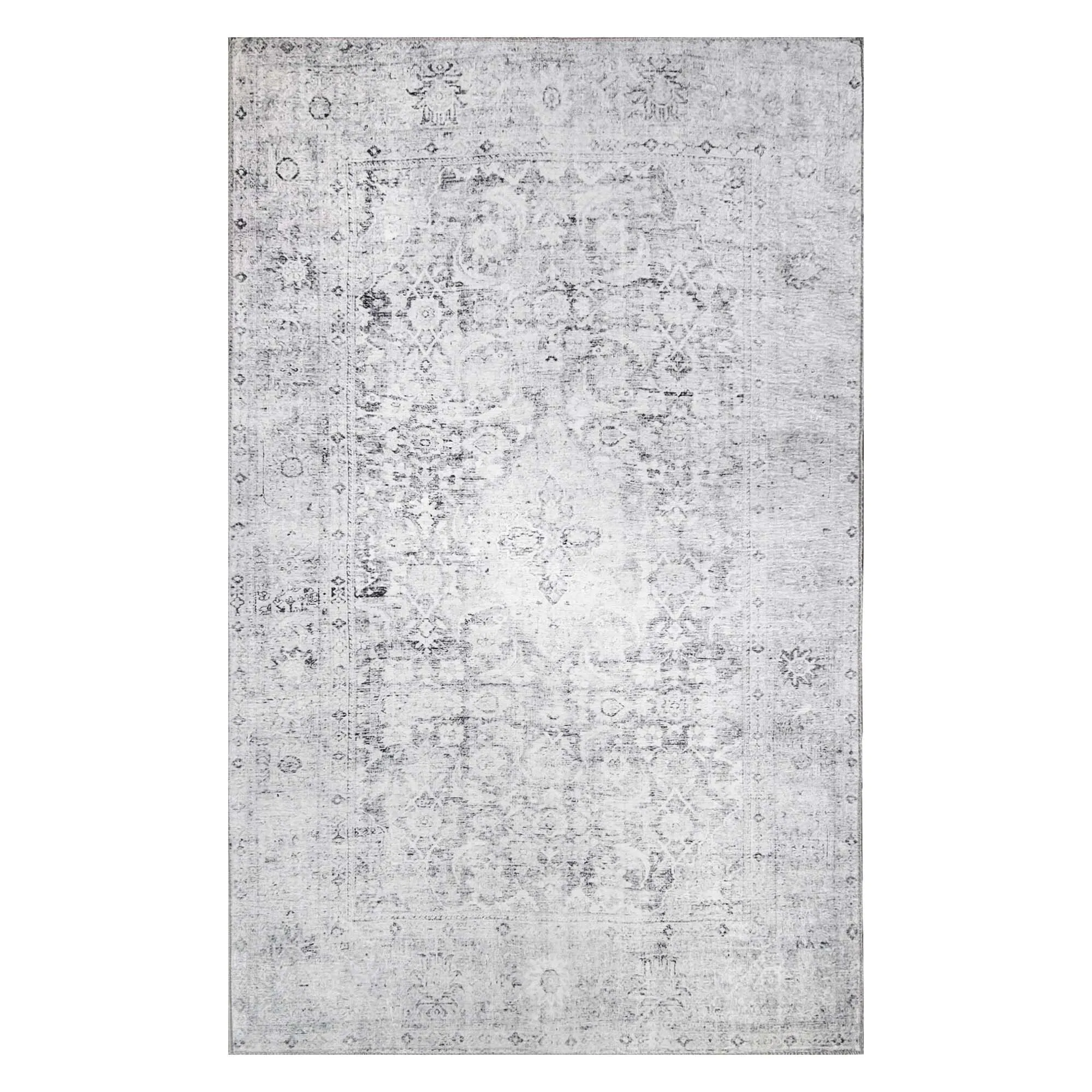 Superior Huda Distressed Rustic Oriental Medallion Indoor Area Rug