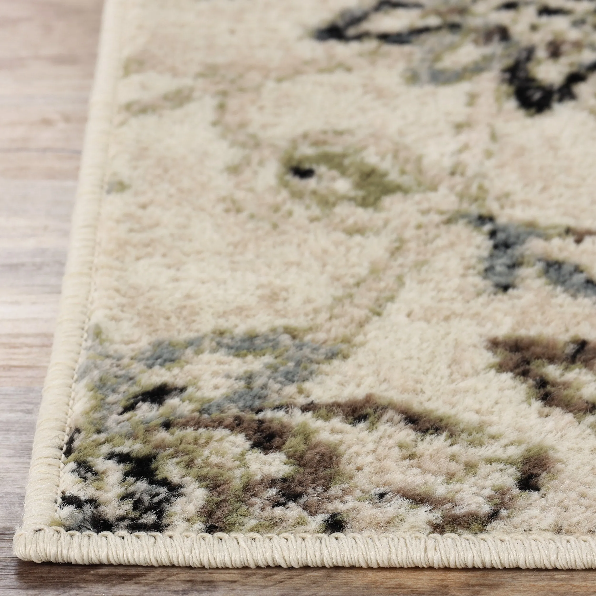 Superior Jacobean Farmhouse Floral Indoor Area Rug