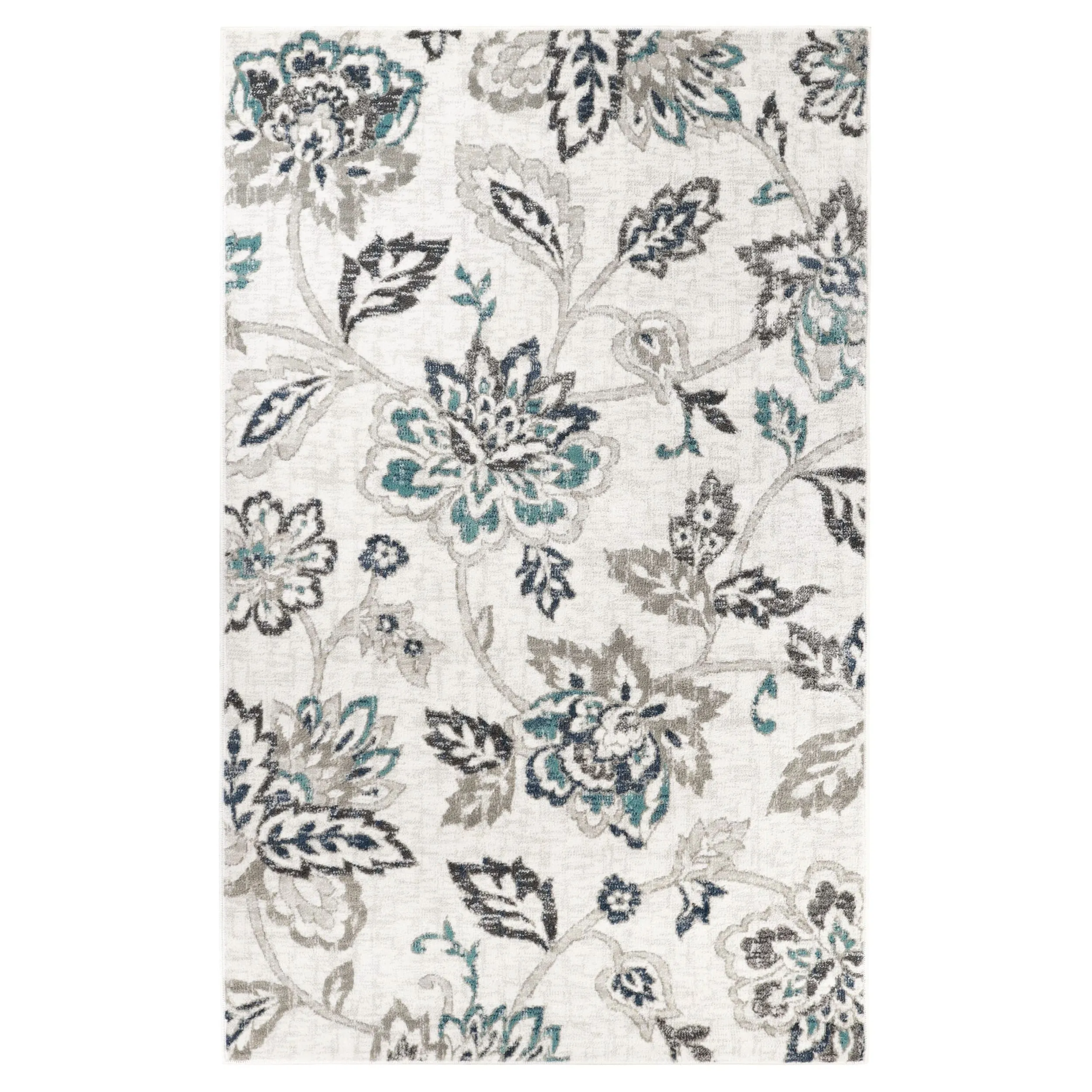 Superior Jacobean Farmhouse Floral Indoor Area Rug
