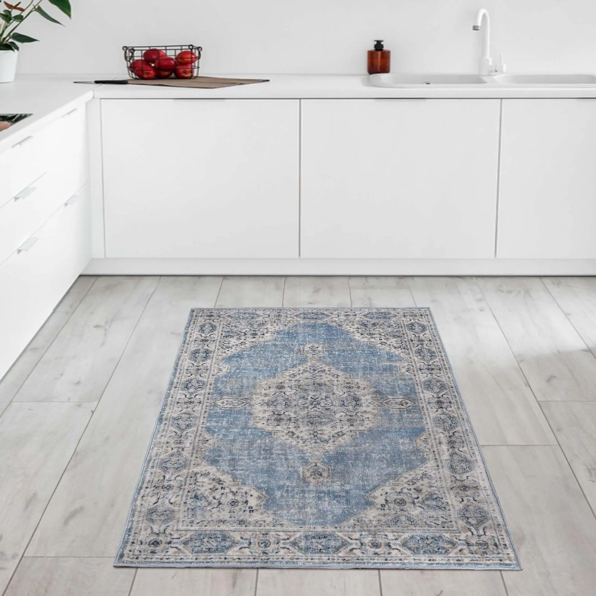 Superior Kailani Modern Farmhouse Medallion Indoor Runner or Area Rug