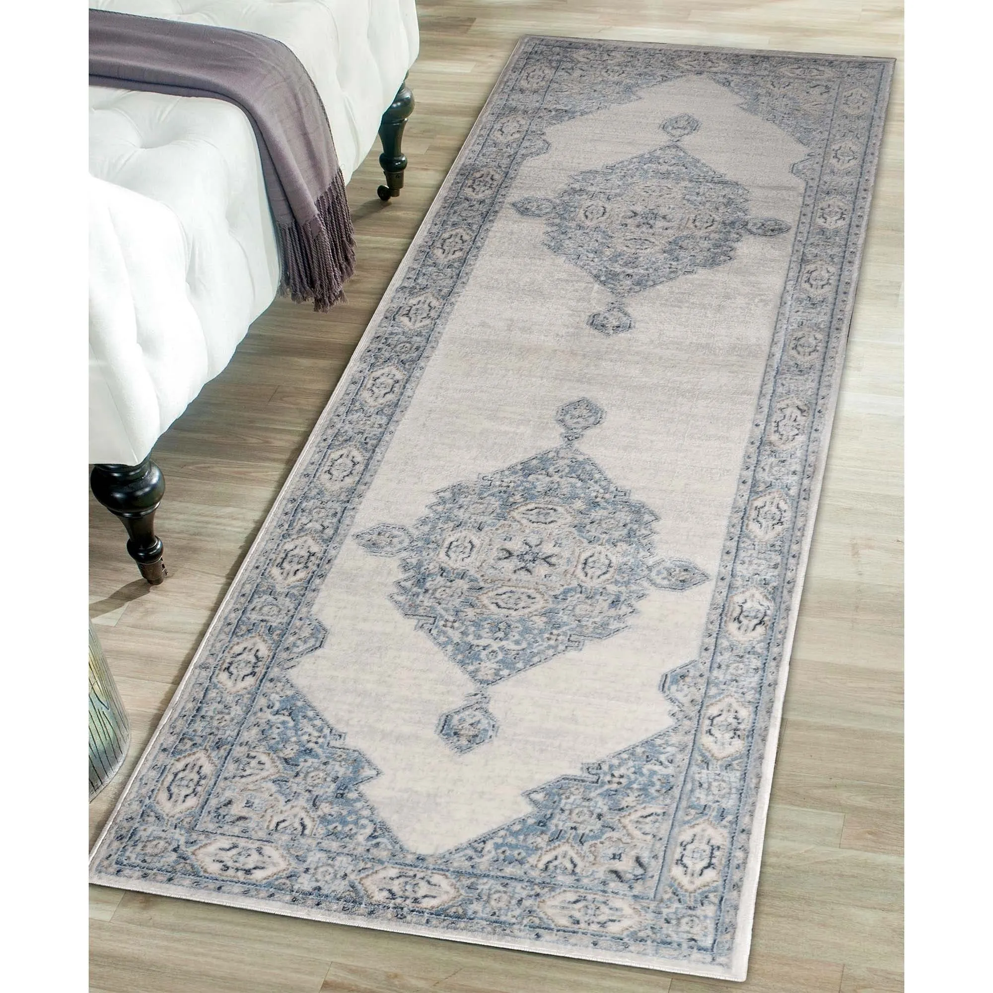Superior Kailani Modern Farmhouse Medallion Indoor Runner or Area Rug