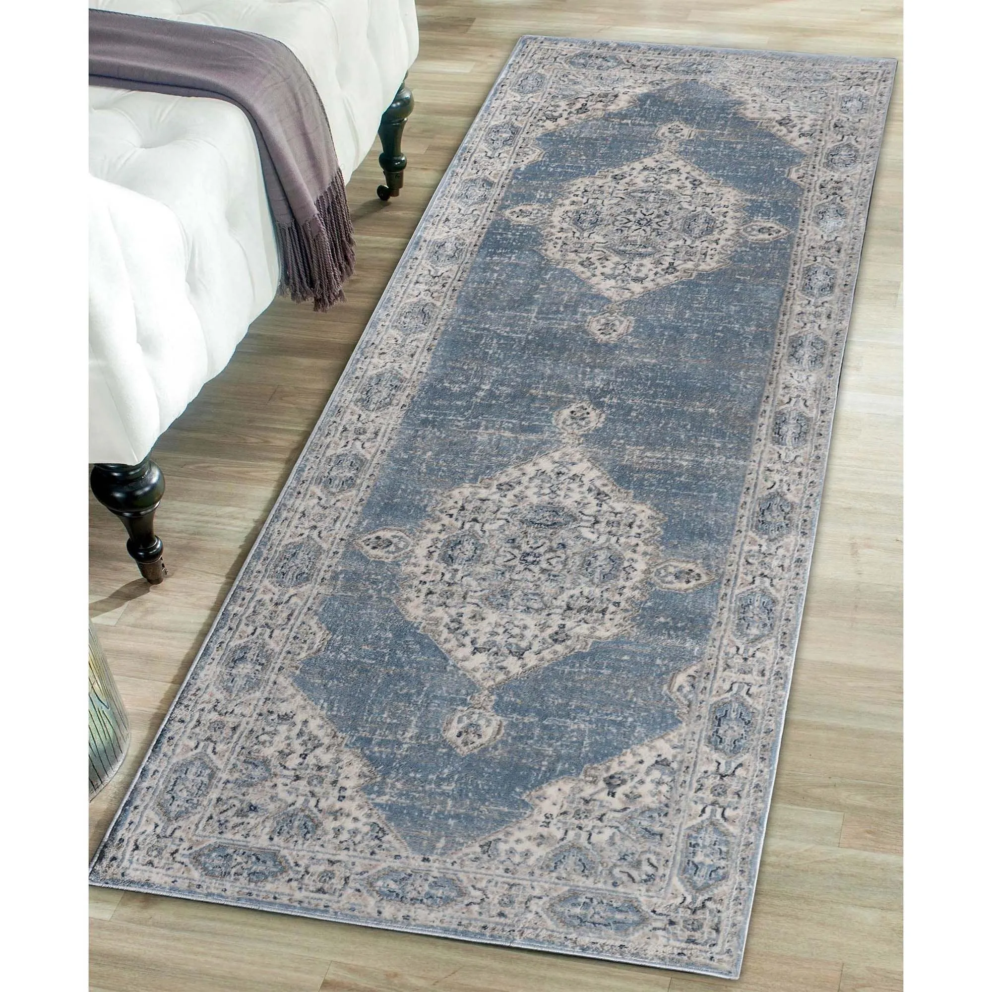 Superior Kailani Modern Farmhouse Medallion Indoor Runner or Area Rug