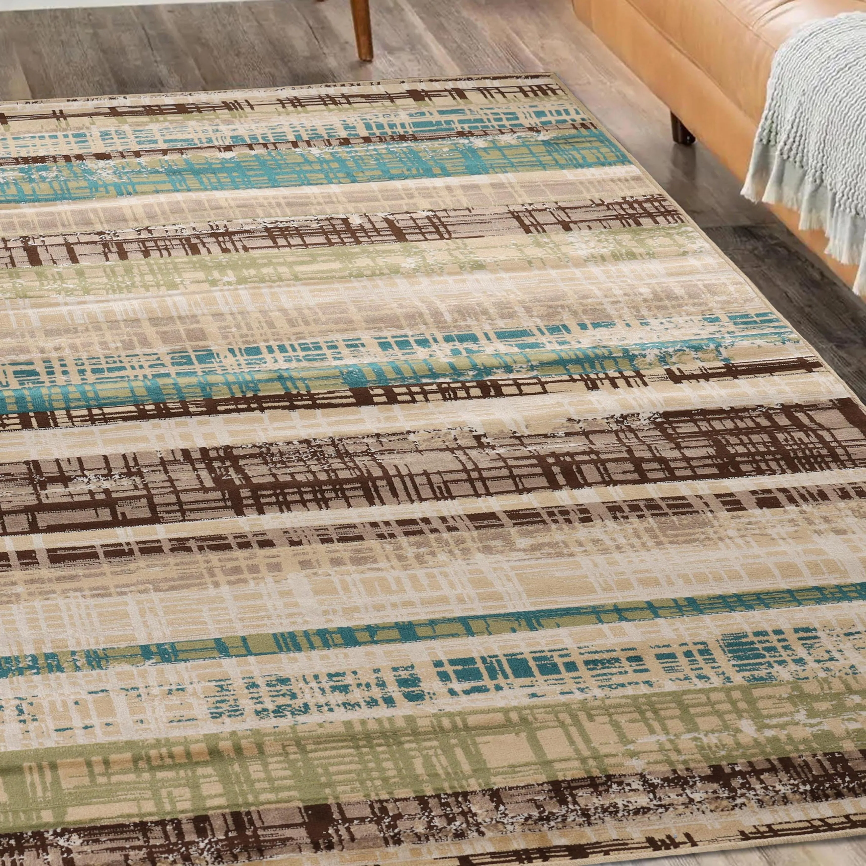 Superior Kylemore Modern Abstract Stripes Indoor Runner or Area Rug