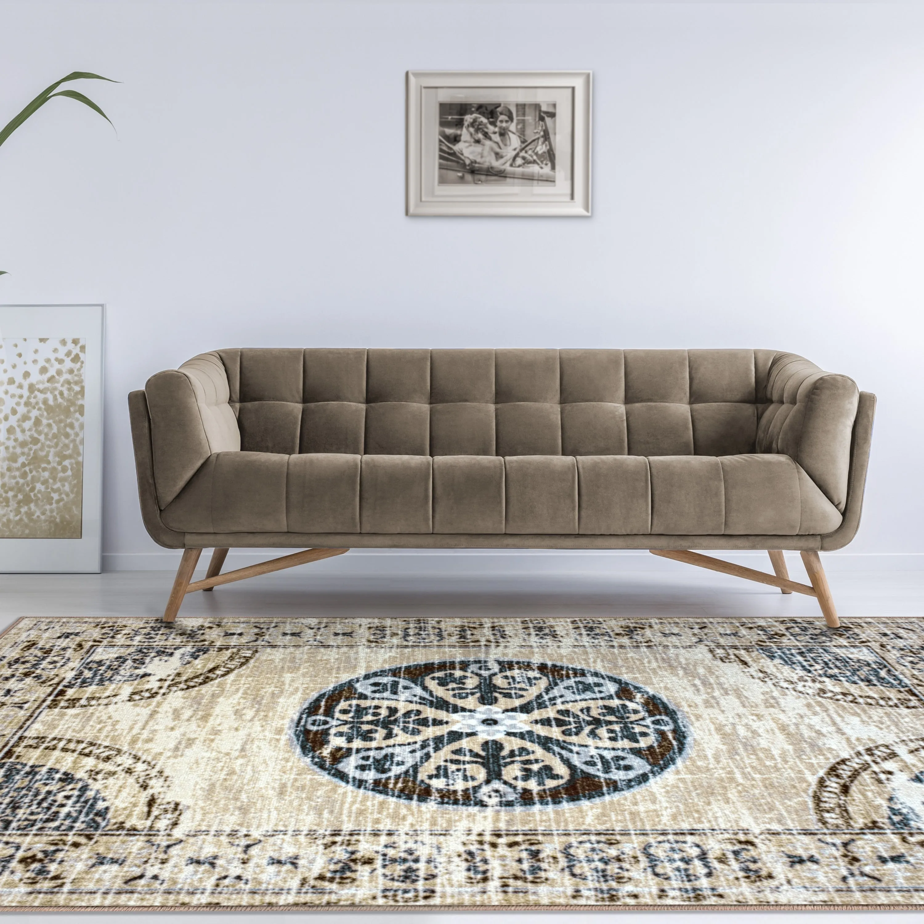 Superior Lani Printed Non-Slip Washable Indoor Area Rug