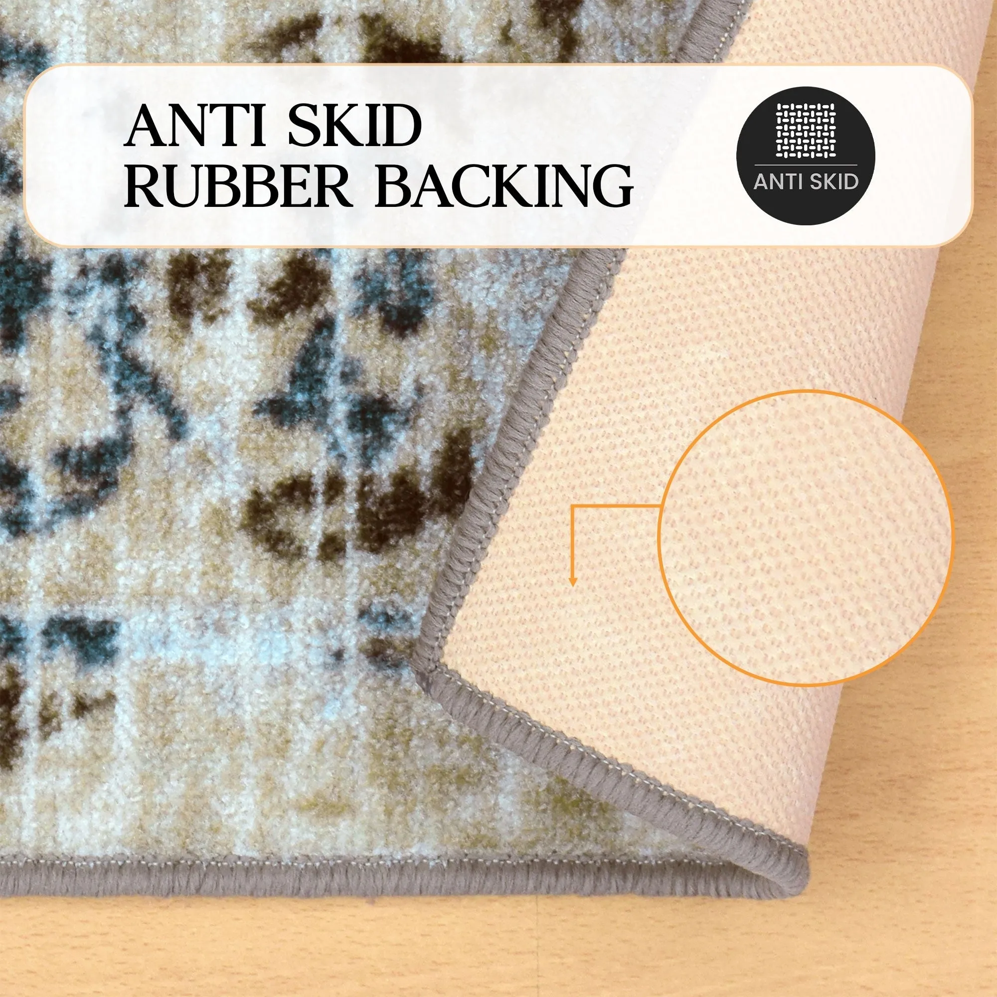 Superior Lani Printed Non-Slip Washable Indoor Area Rug