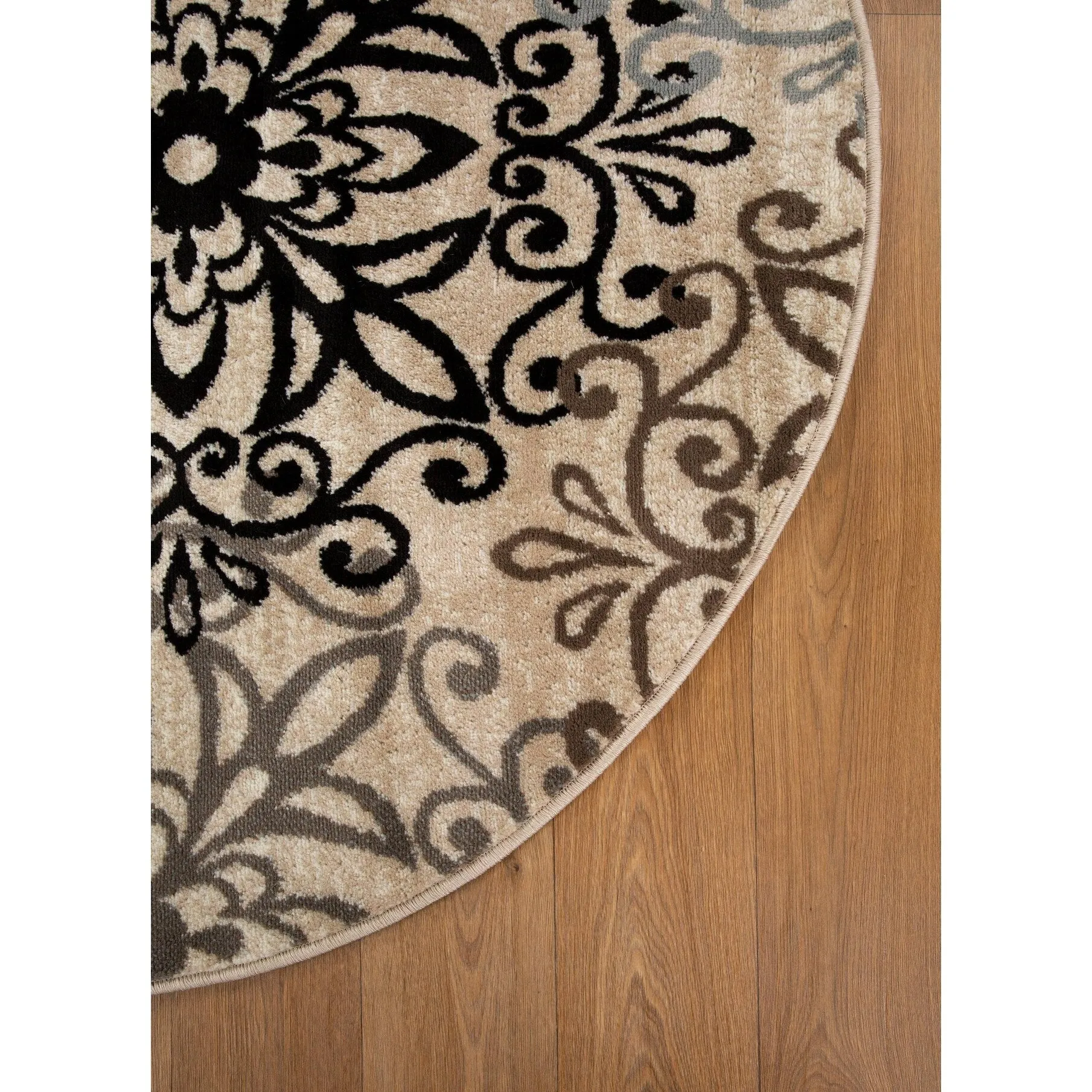Superior Leigh Traditional Floral Scroll Indoor Runner or Area Rug