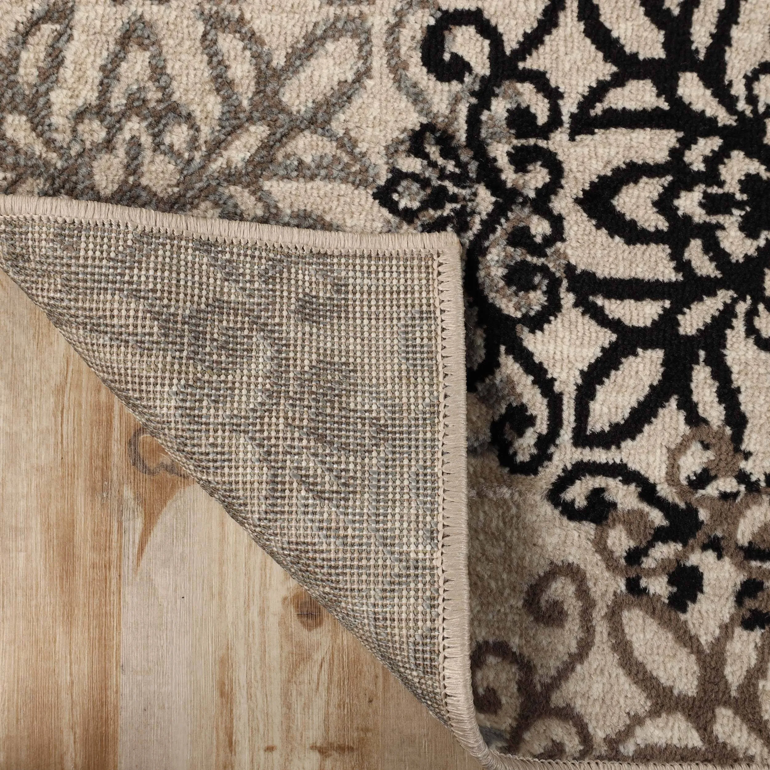 Superior Leigh Traditional Floral Scroll Indoor Runner or Area Rug
