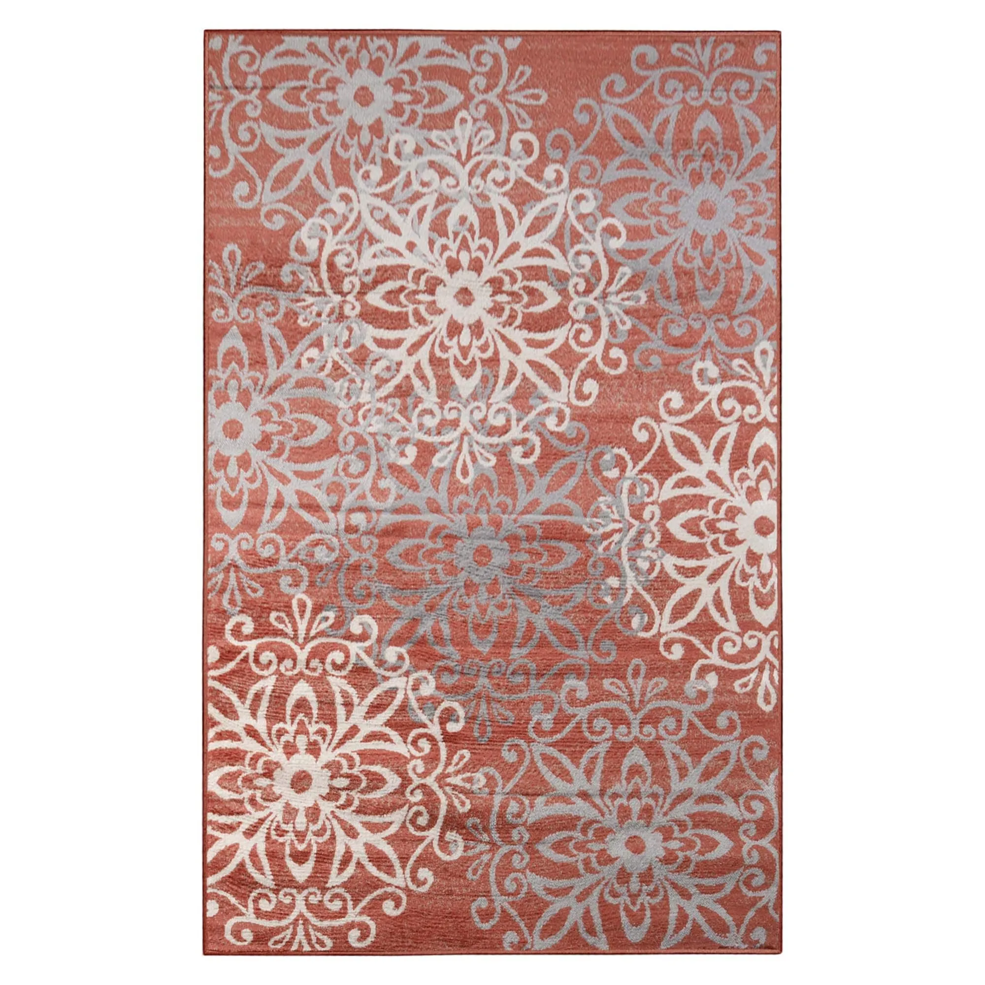Superior Leigh Traditional Floral Scroll Indoor Runner or Area Rug
