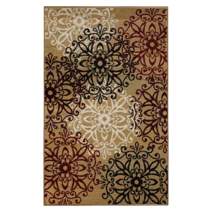 Superior Leigh Traditional Floral Scroll Indoor Runner or Area Rug