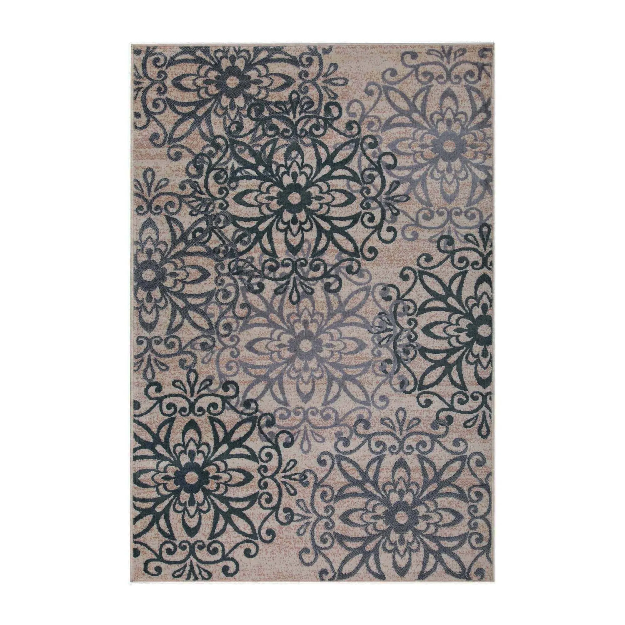 Superior Leigh Traditional Floral Scroll Indoor Runner or Area Rug