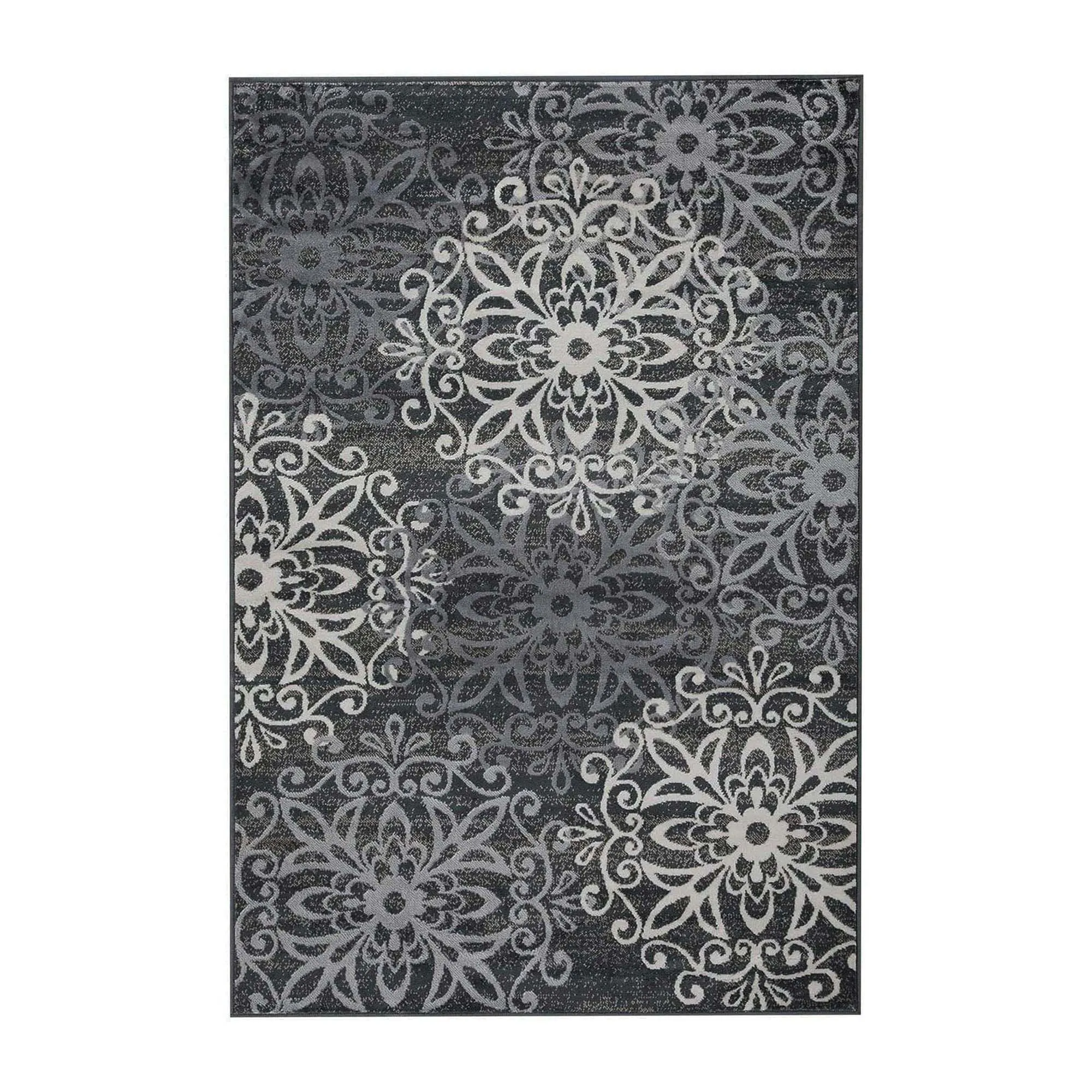 Superior Leigh Traditional Floral Scroll Indoor Runner or Area Rug