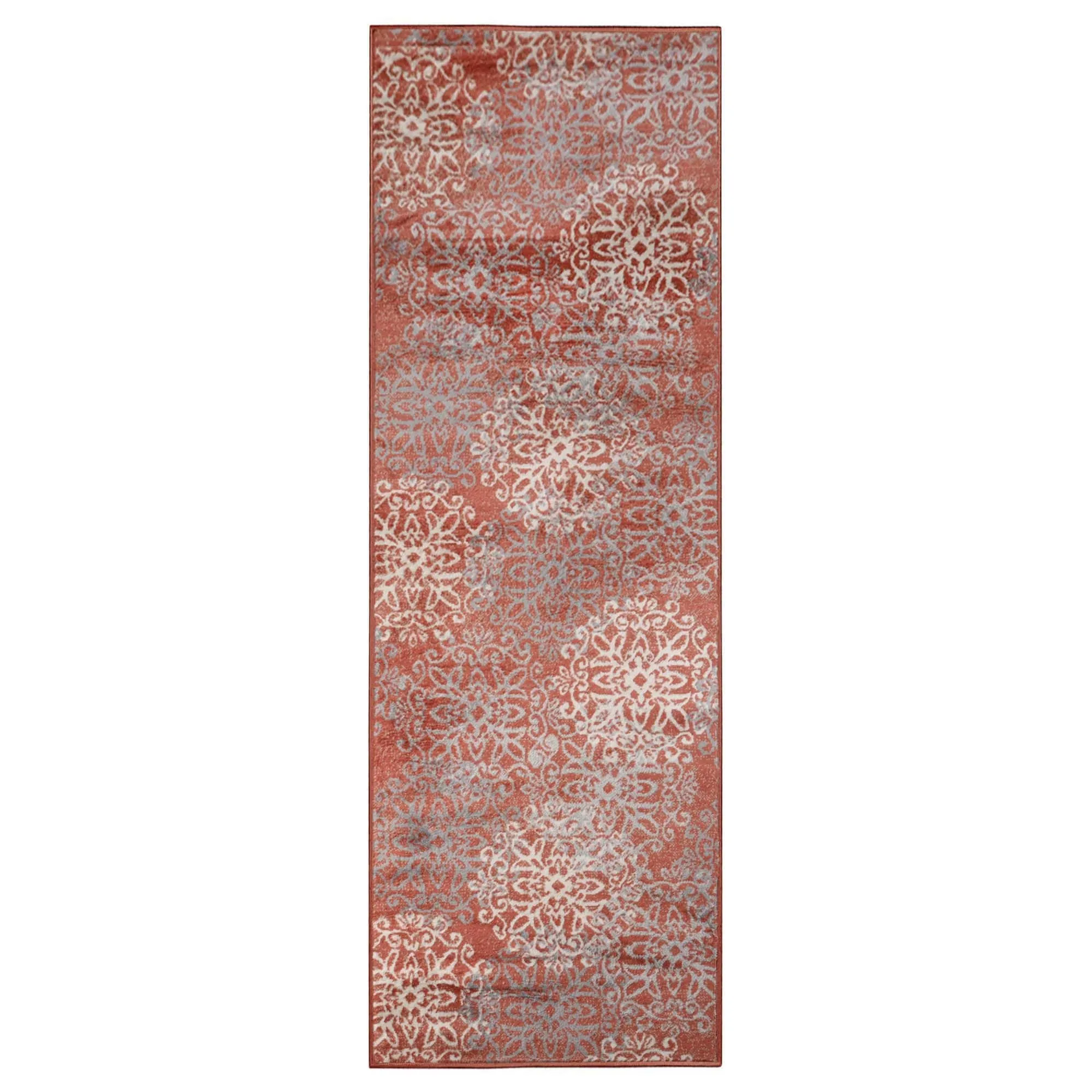 Superior Leigh Traditional Floral Scroll Indoor Runner or Area Rug