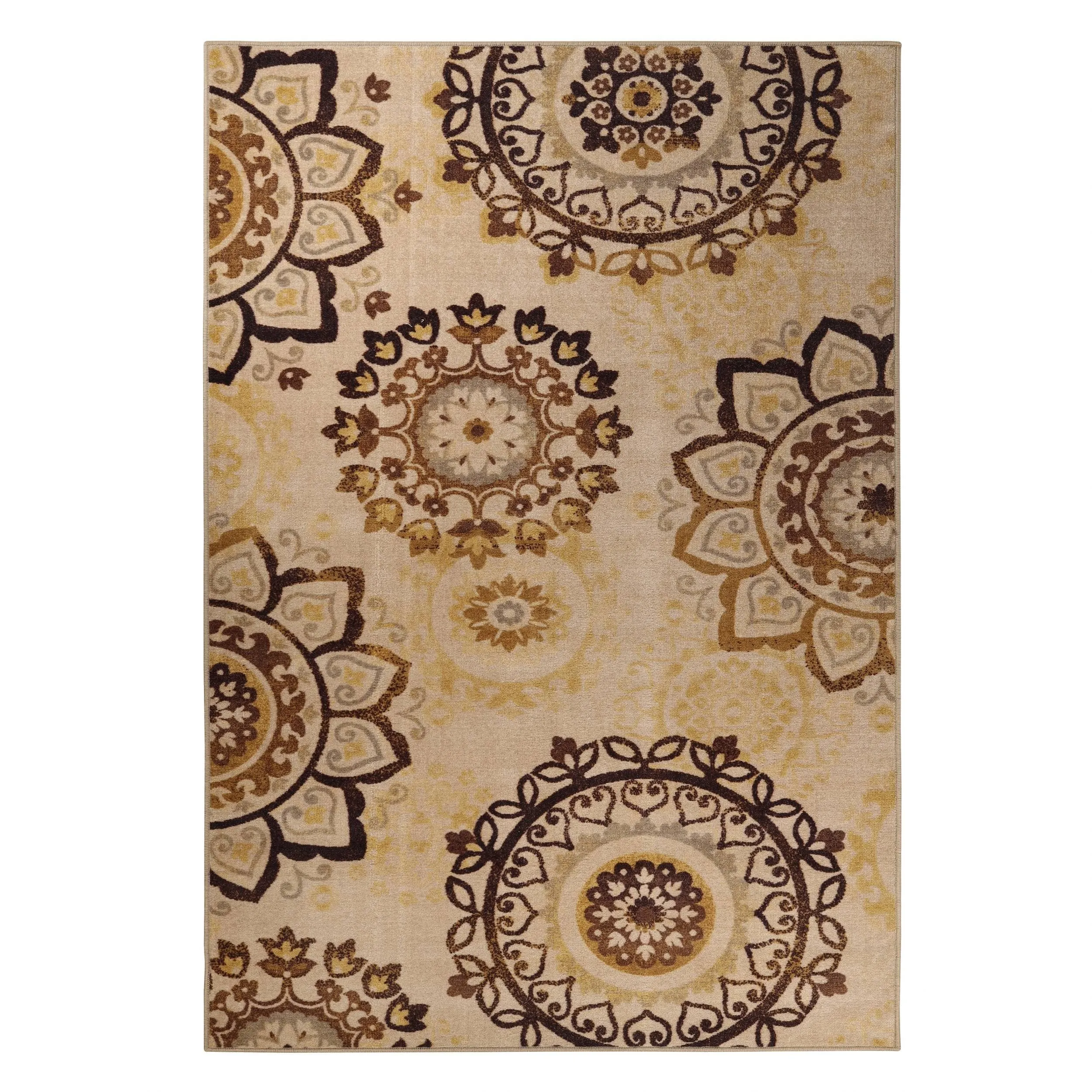 Superior Liena Medallion Non-Slip Washable Indoor Runner or Area Rug