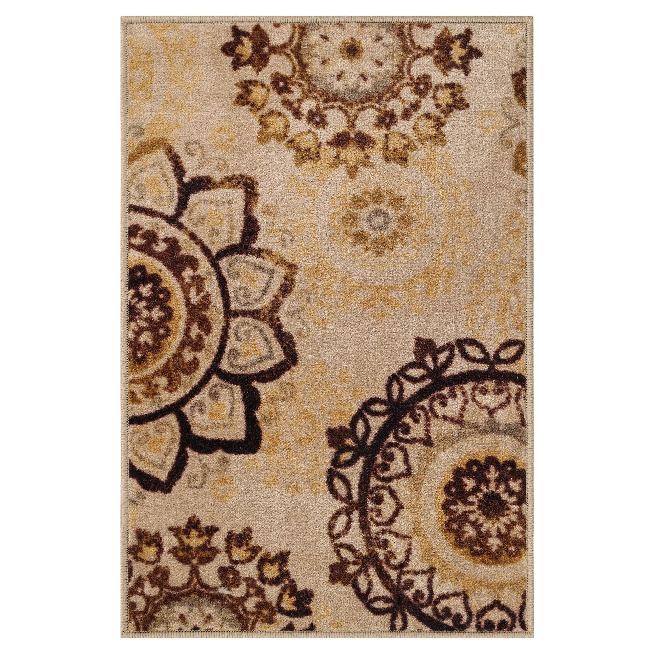 Superior Liena Medallion Non-Slip Washable Indoor Runner or Area Rug