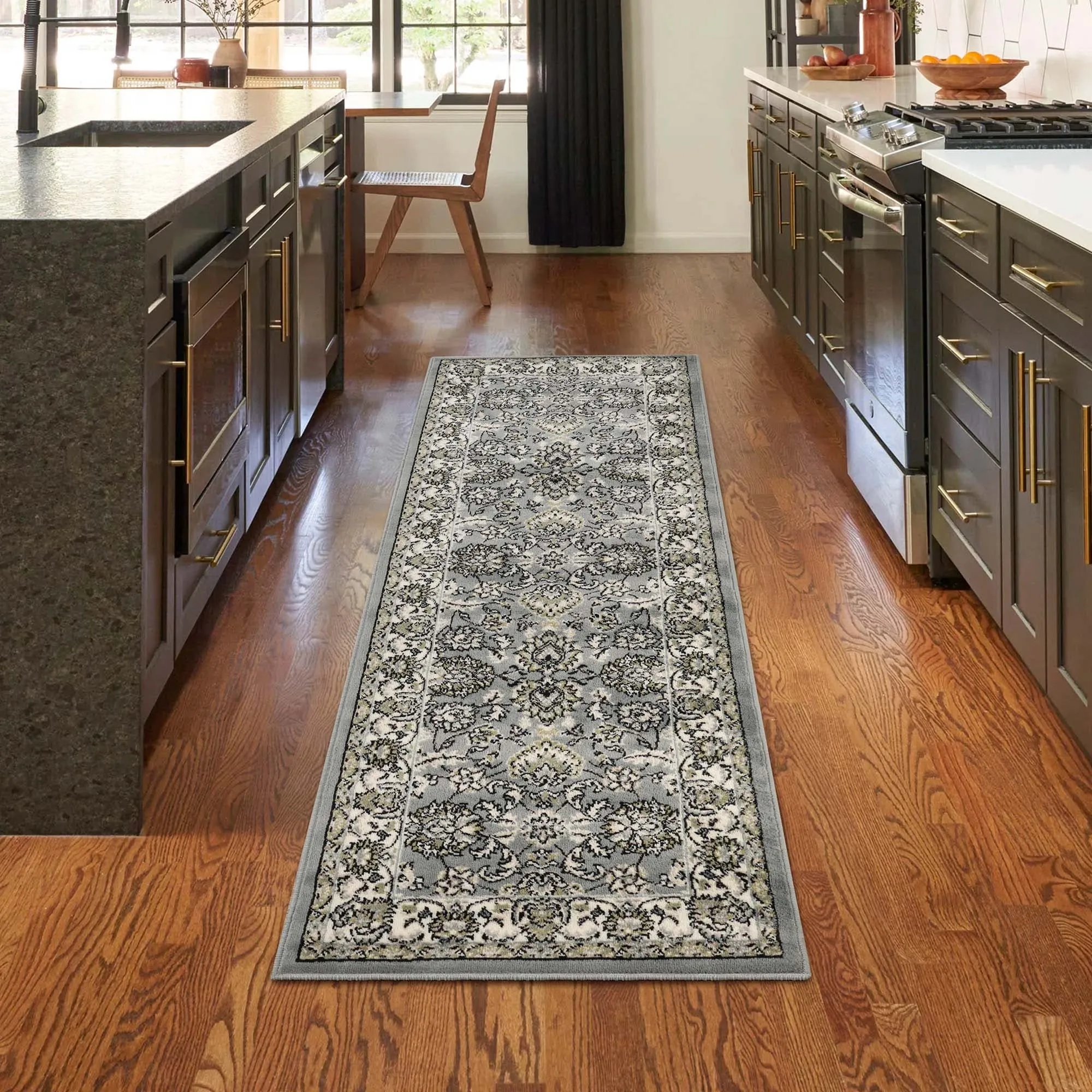 Superior Lille Traditional Floral Indoor Runner or Area Rug