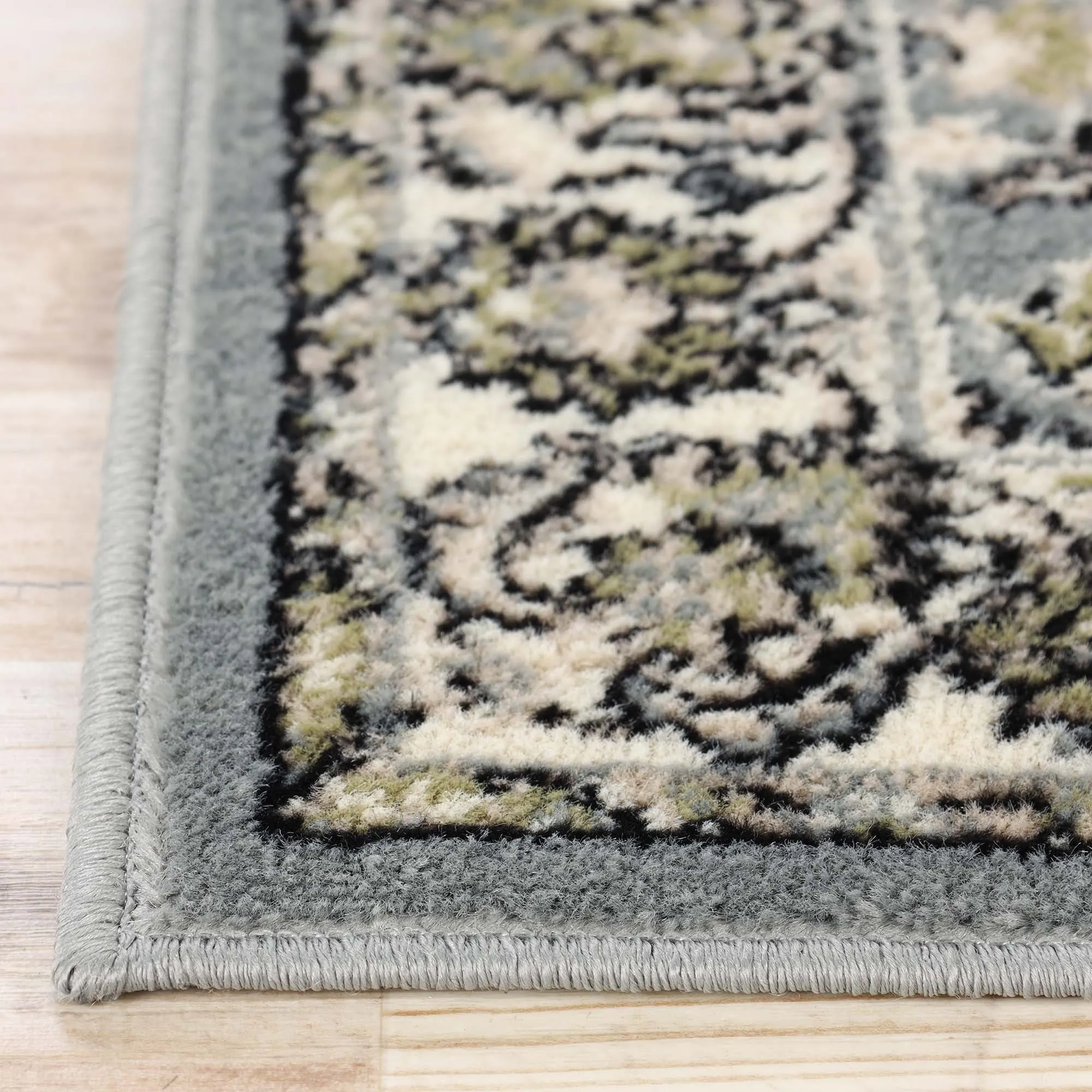 Superior Lille Traditional Floral Indoor Runner or Area Rug