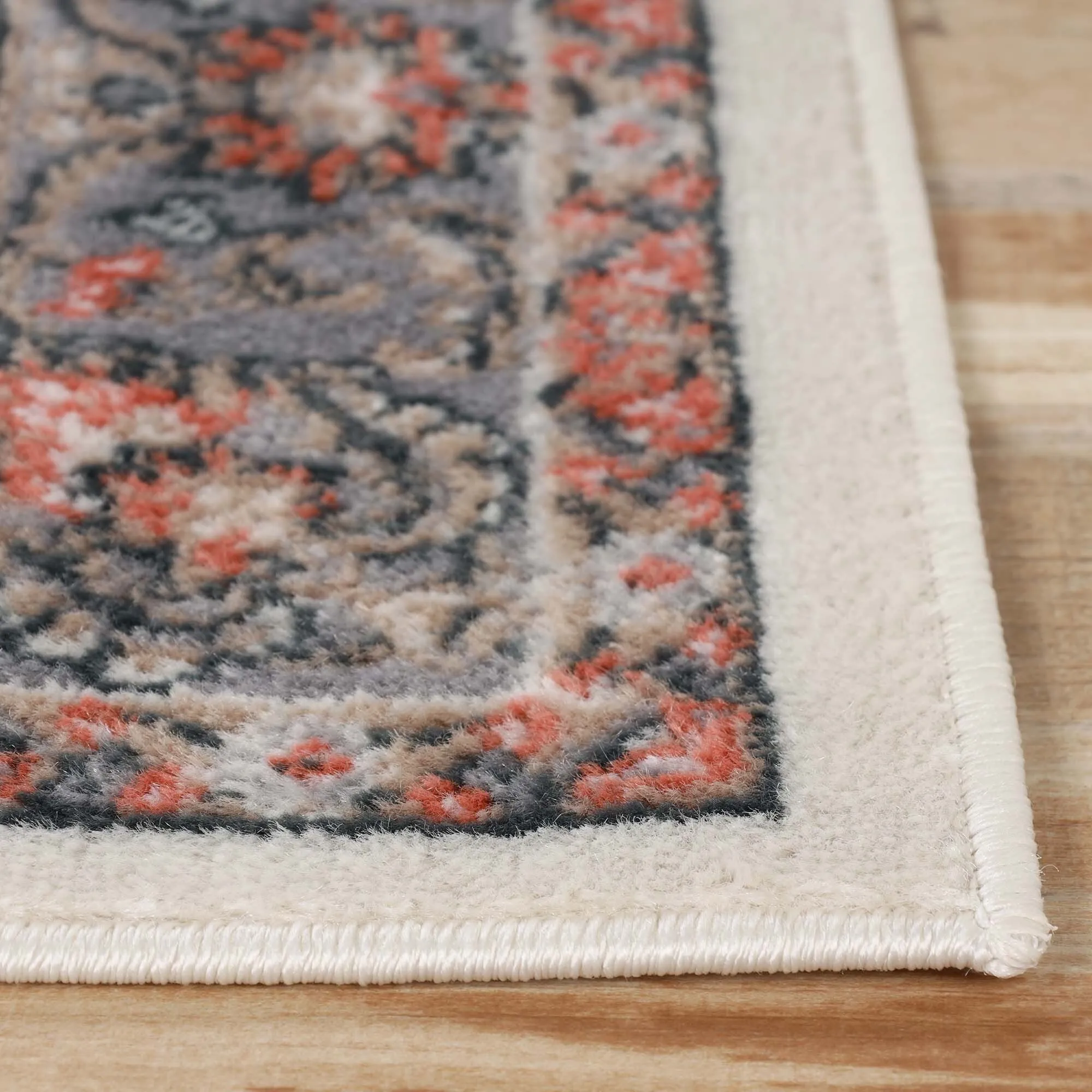 Superior Lille Traditional Floral Indoor Runner or Area Rug