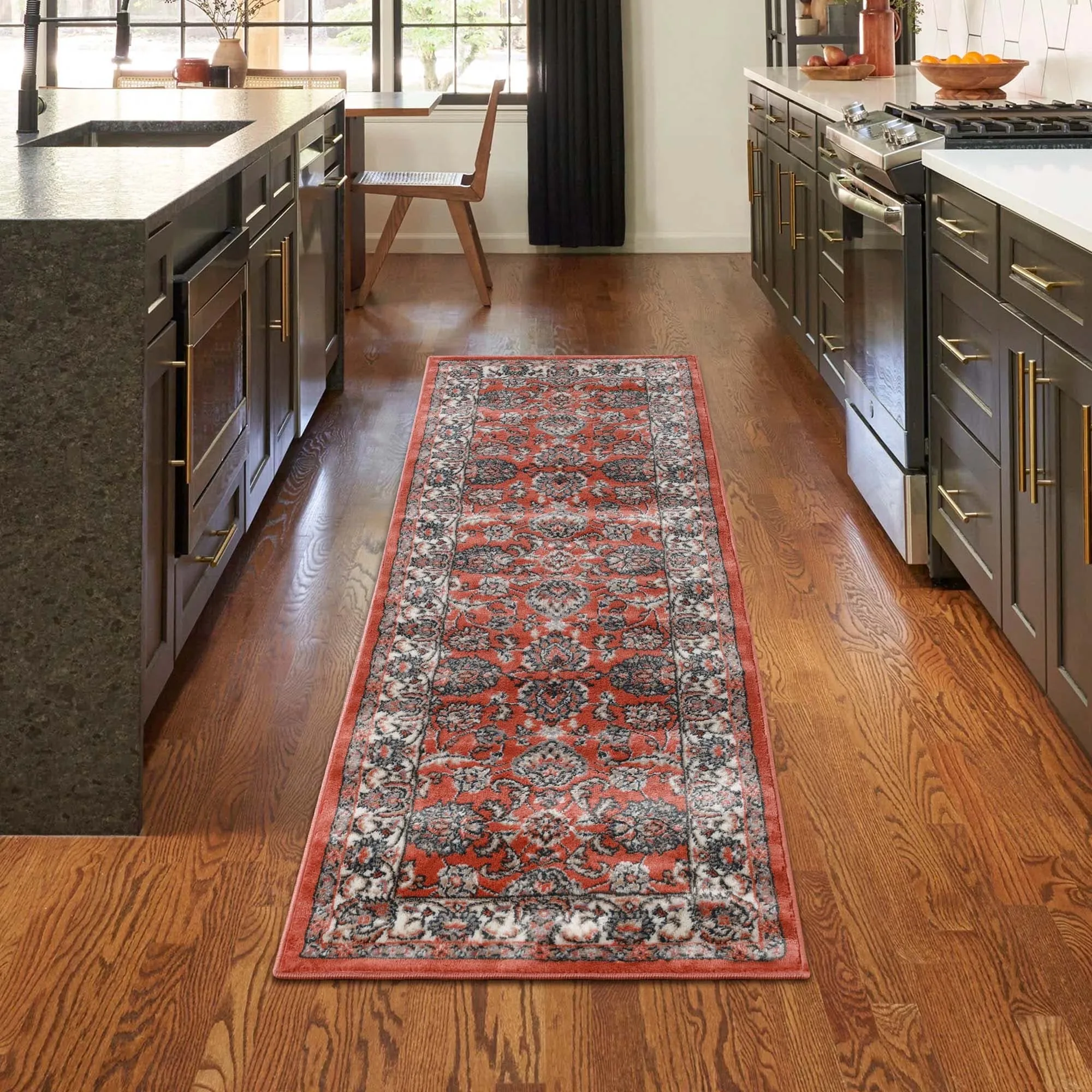 Superior Lille Traditional Floral Indoor Runner or Area Rug