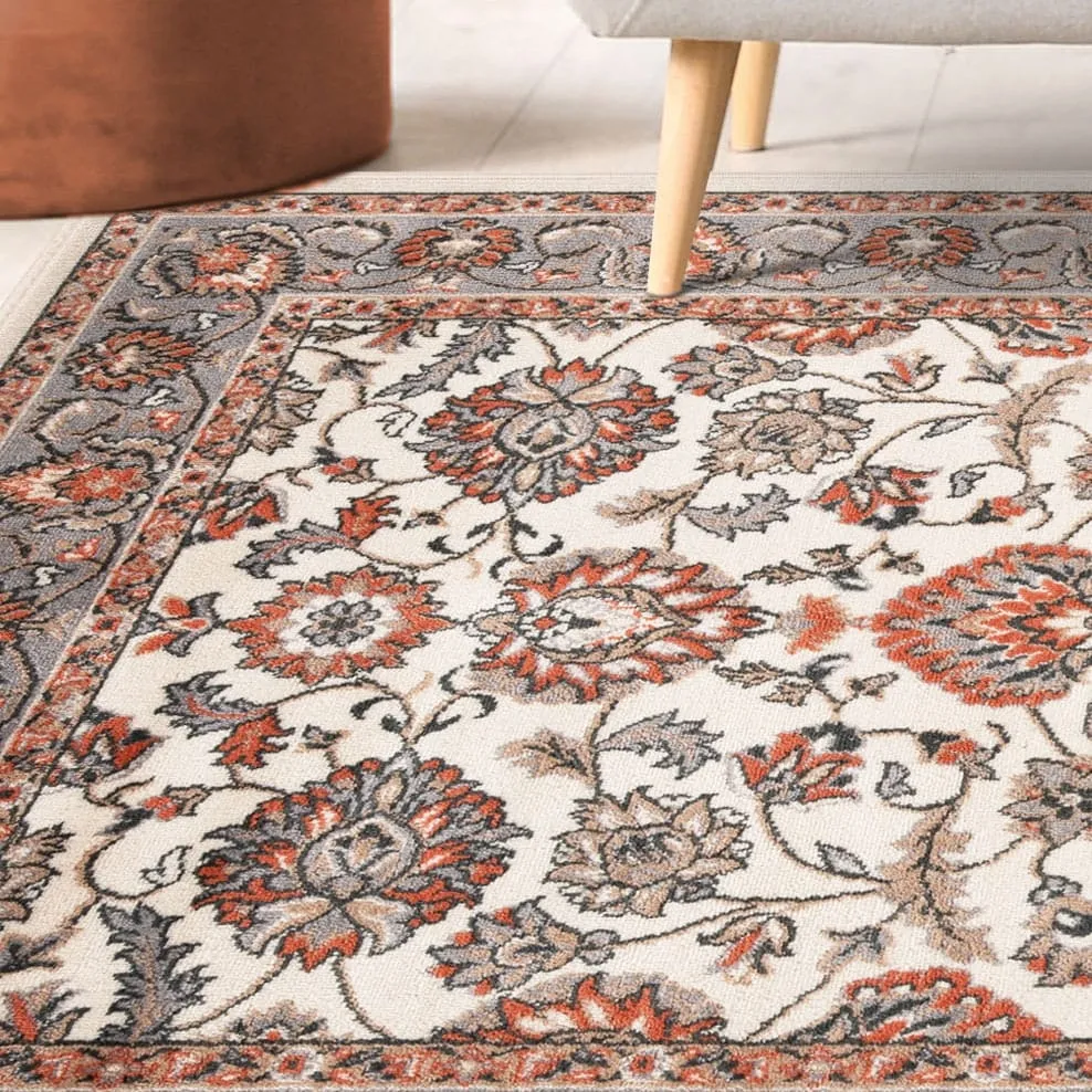 Superior Lille Traditional Floral Indoor Runner or Area Rug