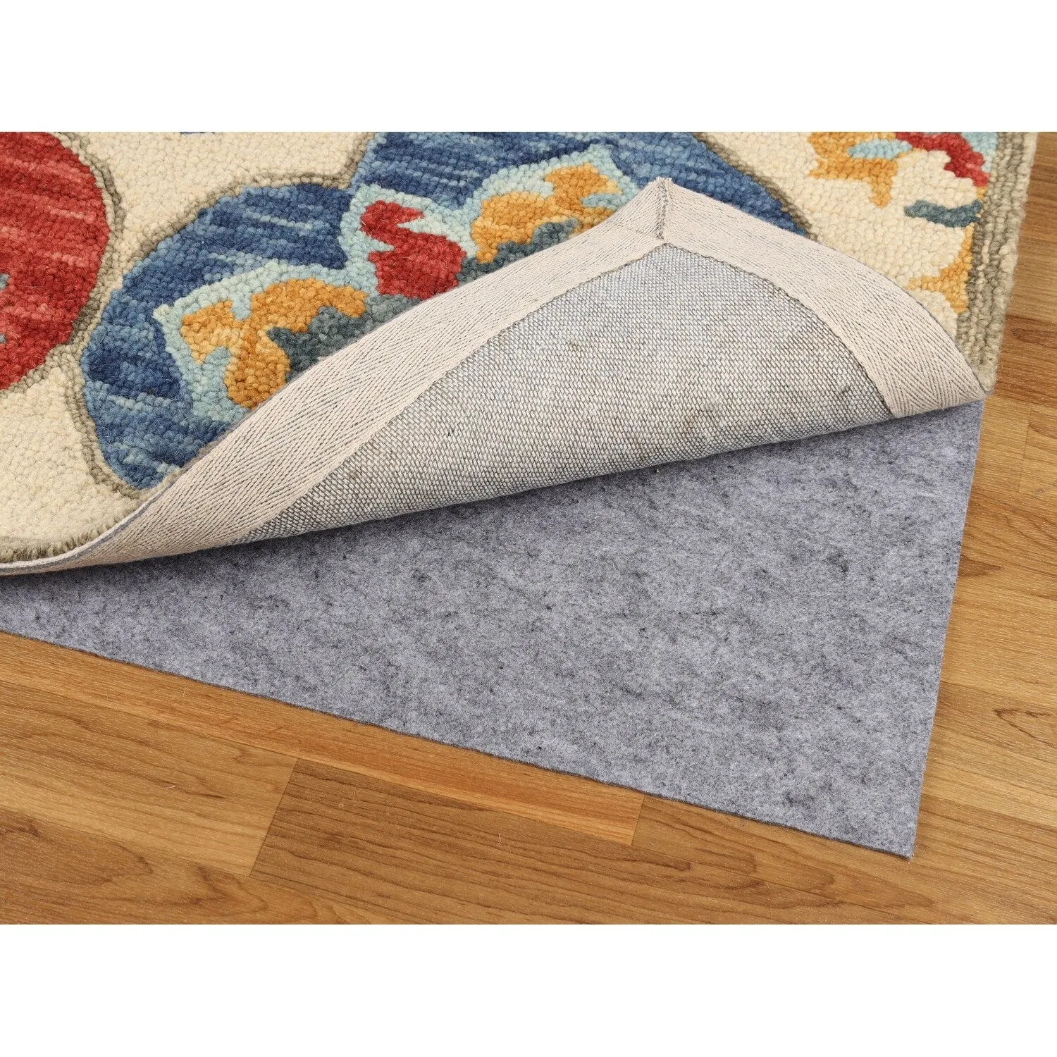 Superior Lima Non-Slip Floor Protector Felt Rubber Indoor Area Rug Pad - Neutral Grey