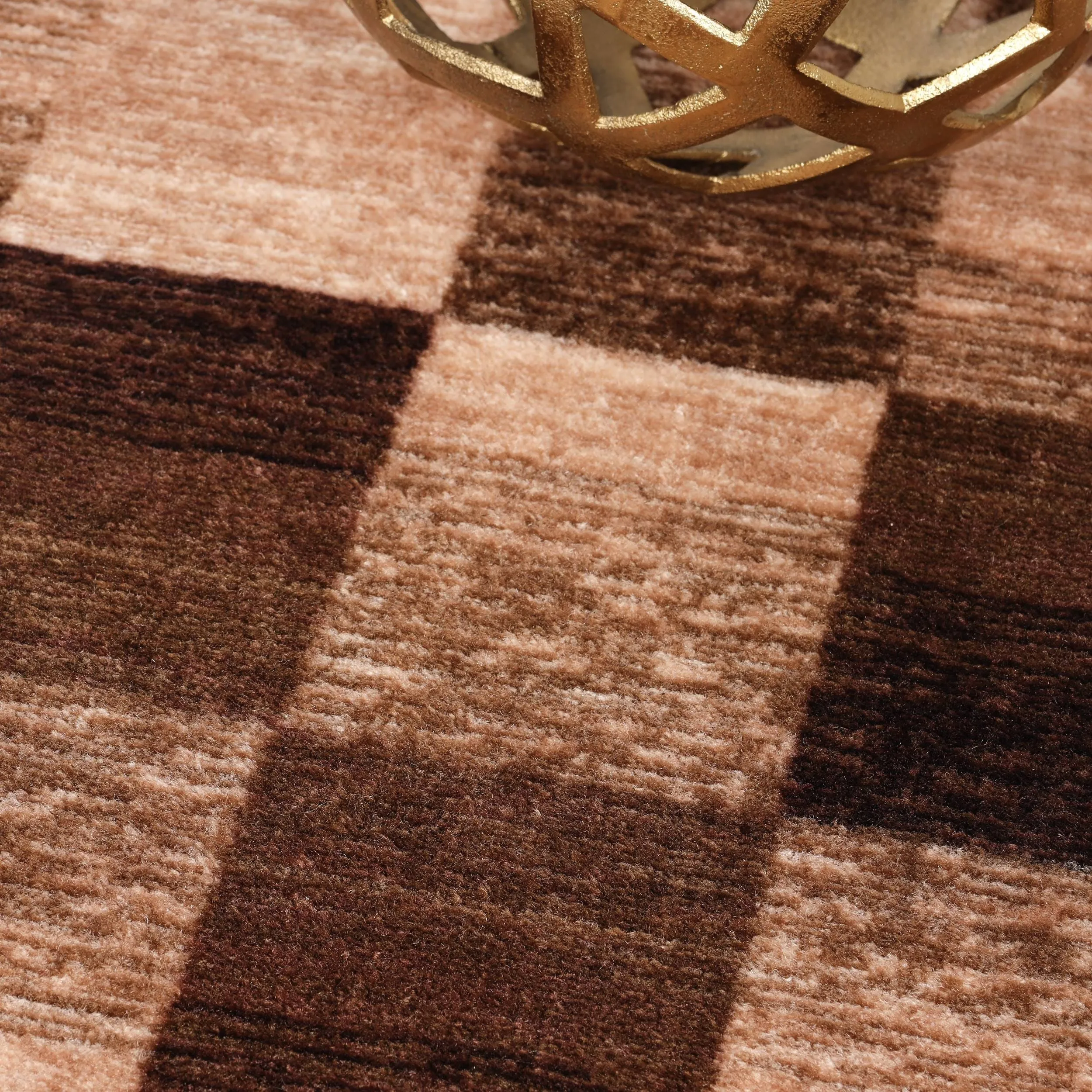Superior Lockwood Color Block Non-Slip Washable Indoor Runner or Area Rug