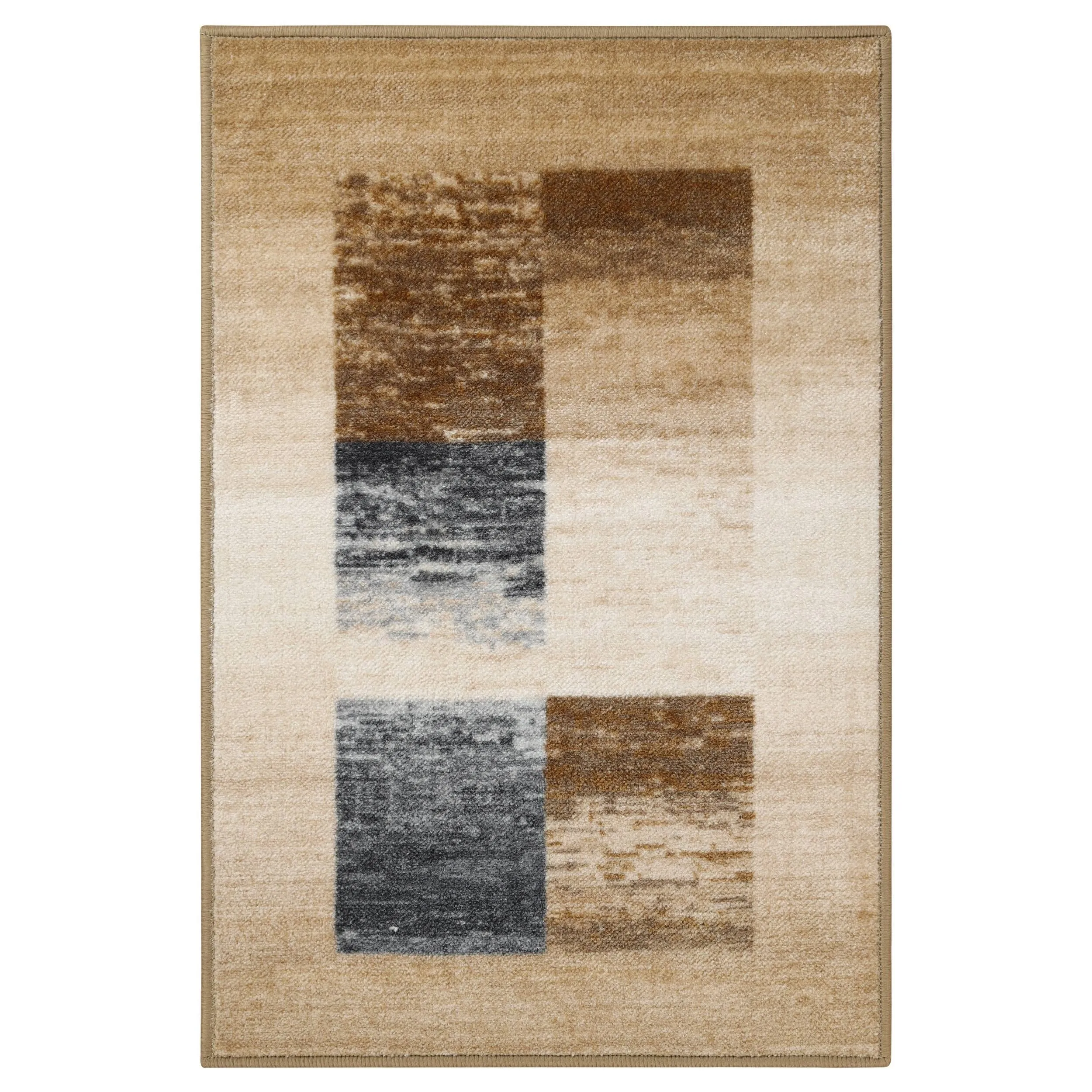 Superior Lockwood Color Block Non-Slip Washable Indoor Runner or Area Rug