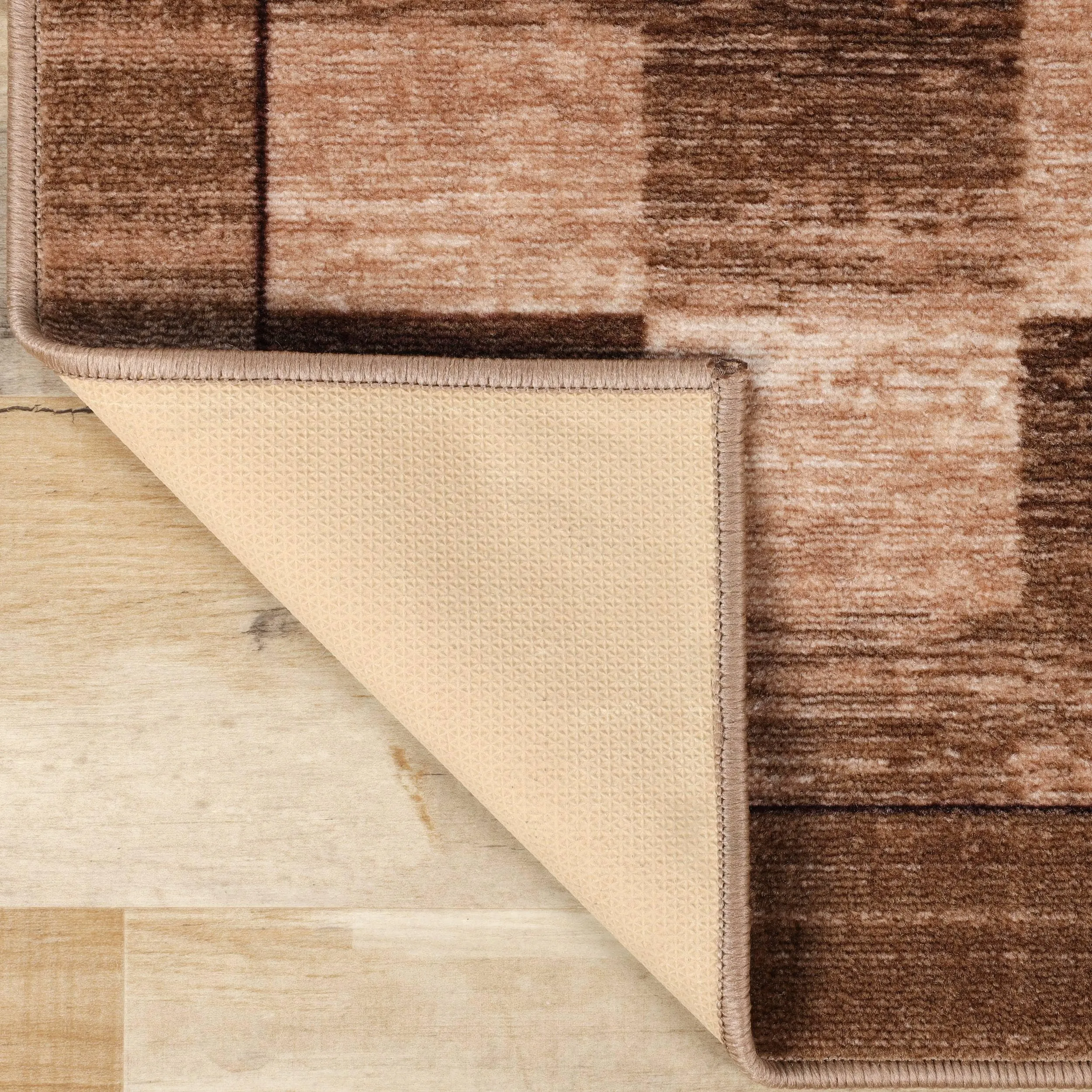 Superior Lockwood Color Block Non-Slip Washable Indoor Runner or Area Rug