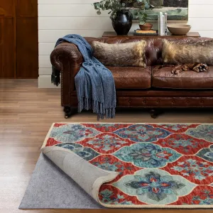Superior Lynn Non-Slip Felt Rubber Indoor Floor Area Rug Pad With Coating - Neutral Grey