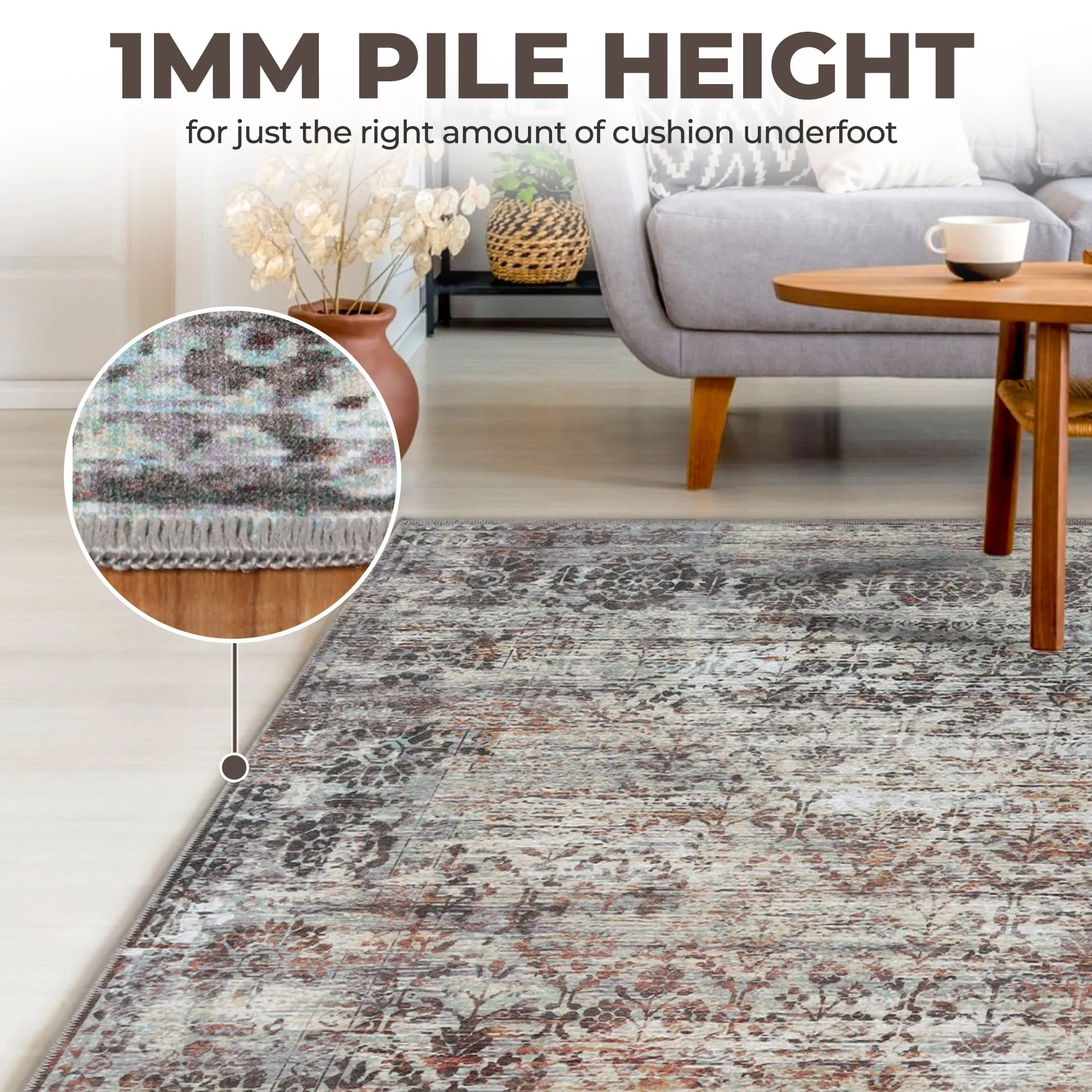 Superior Macaw Lattice Non-Slip Machine Washable Indoor Area Rug or Runner
