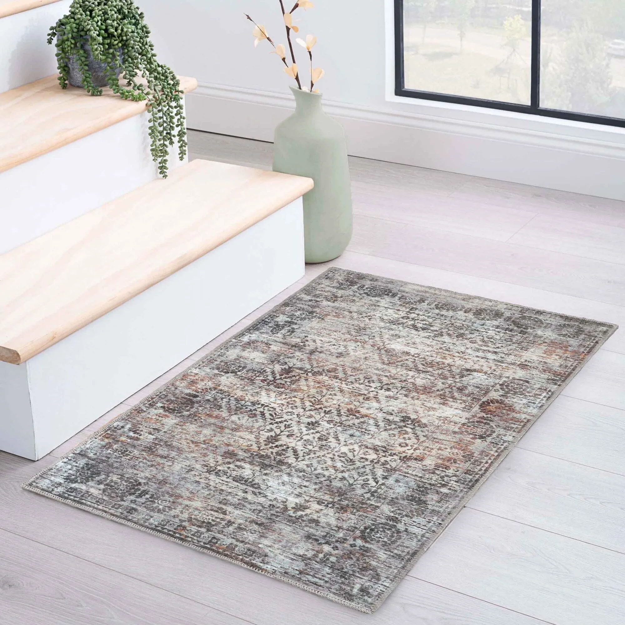 Superior Macaw Lattice Non-Slip Machine Washable Indoor Area Rug or Runner