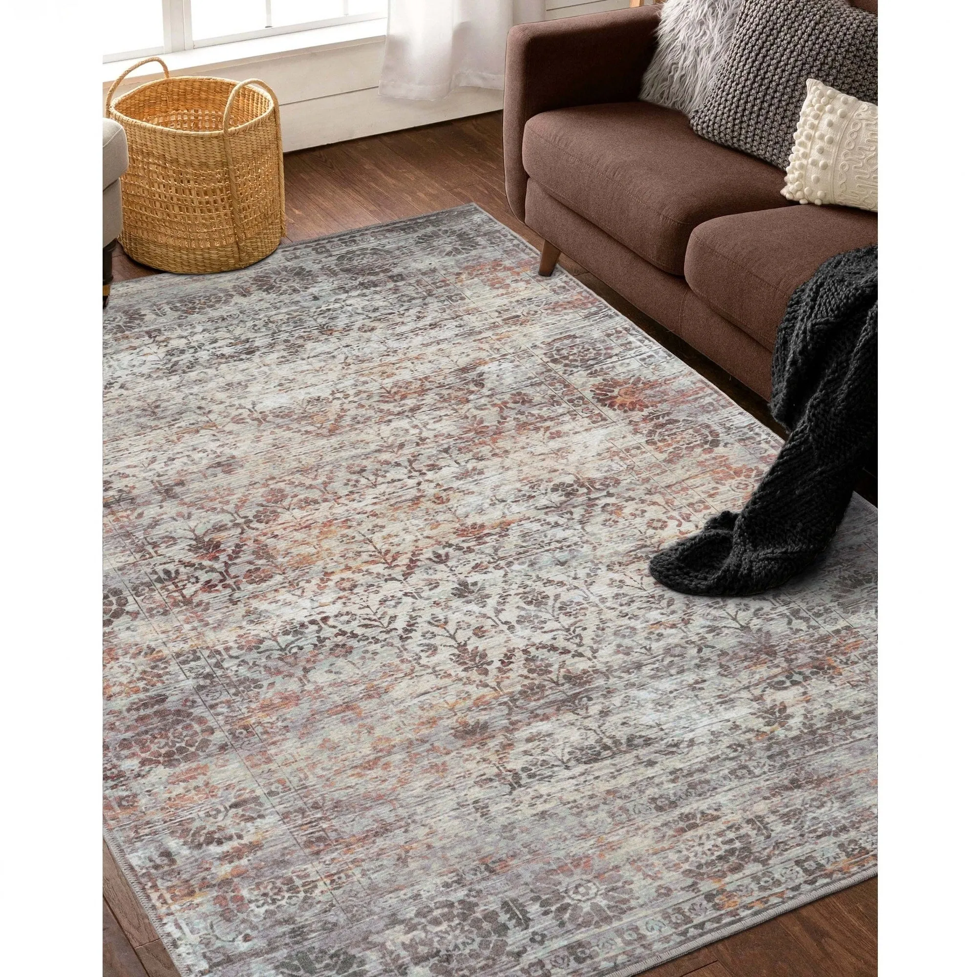 Superior Macaw Lattice Non-Slip Machine Washable Indoor Area Rug or Runner