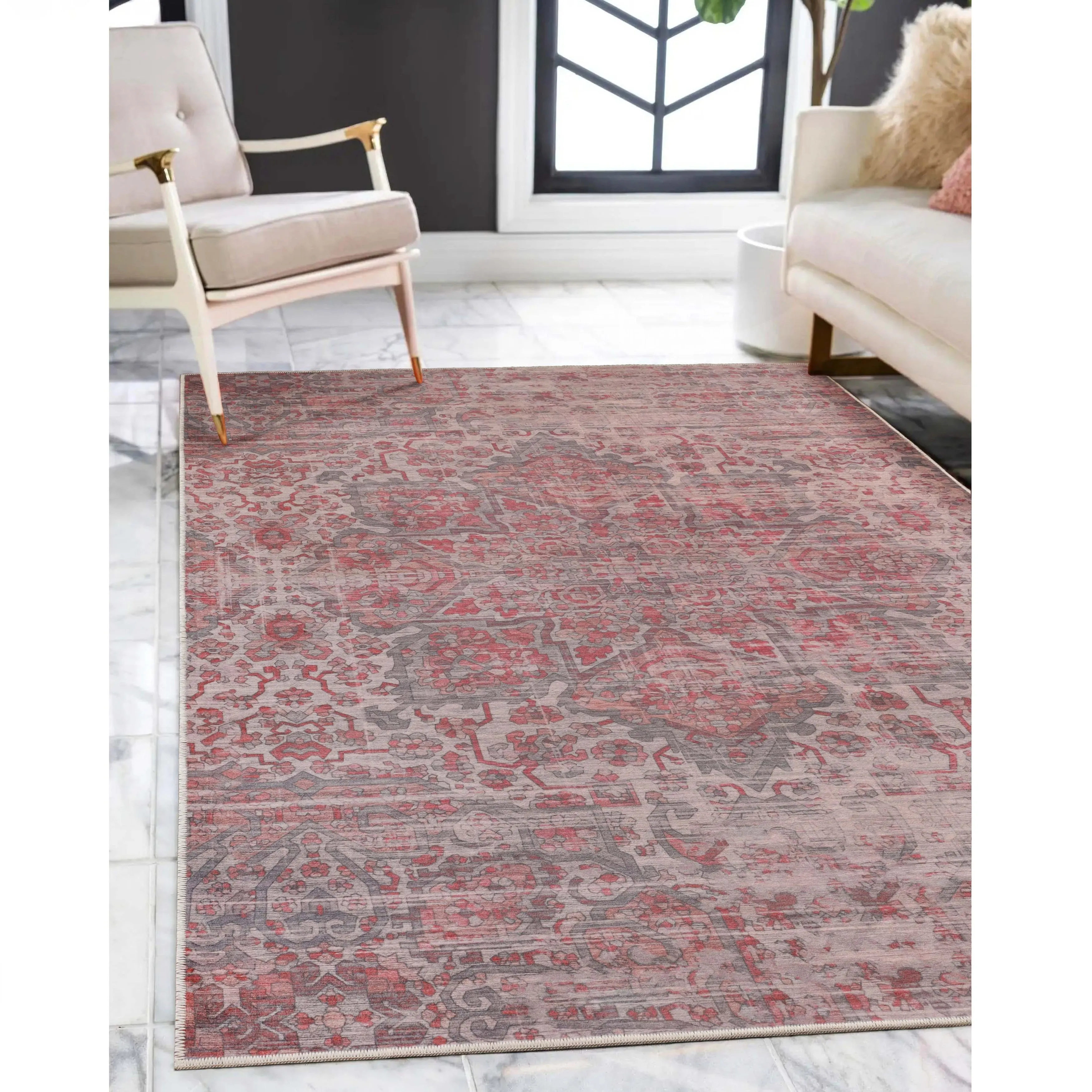 Superior Manakin Boho Non-Slip Machine Washable Indoor Area Rug or Runner