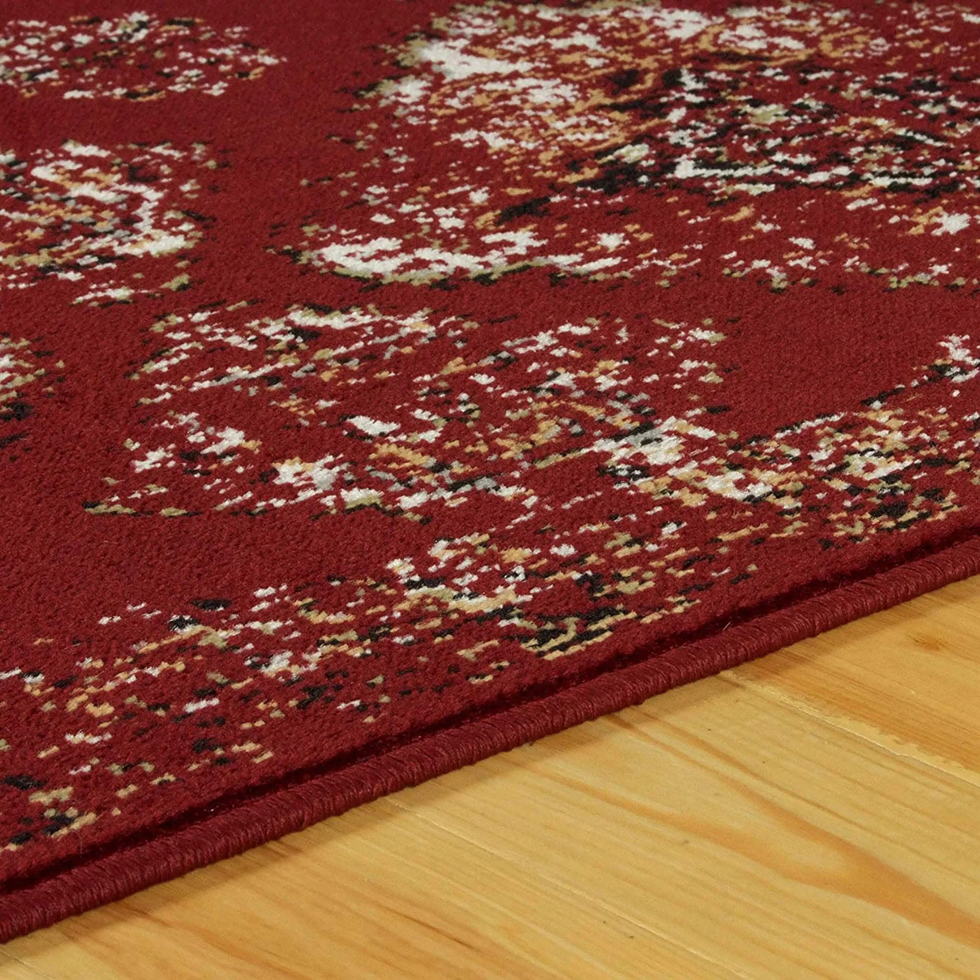Superior Mayfair Distressed Damask Indoor Runner or Area Rug