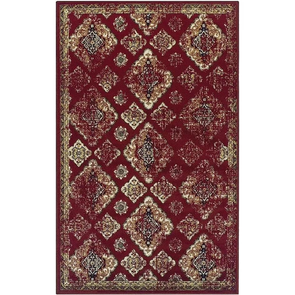 Superior Mayfair Distressed Damask Indoor Runner or Area Rug