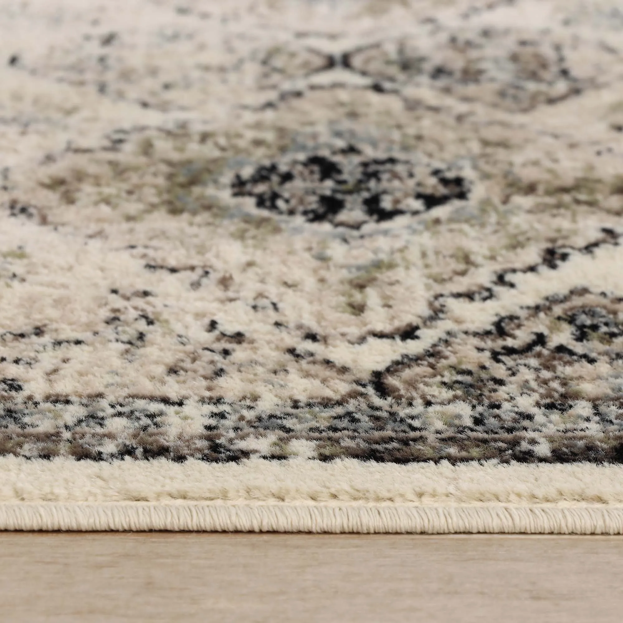 Superior Mayfair Distressed Damask Indoor Runner or Area Rug