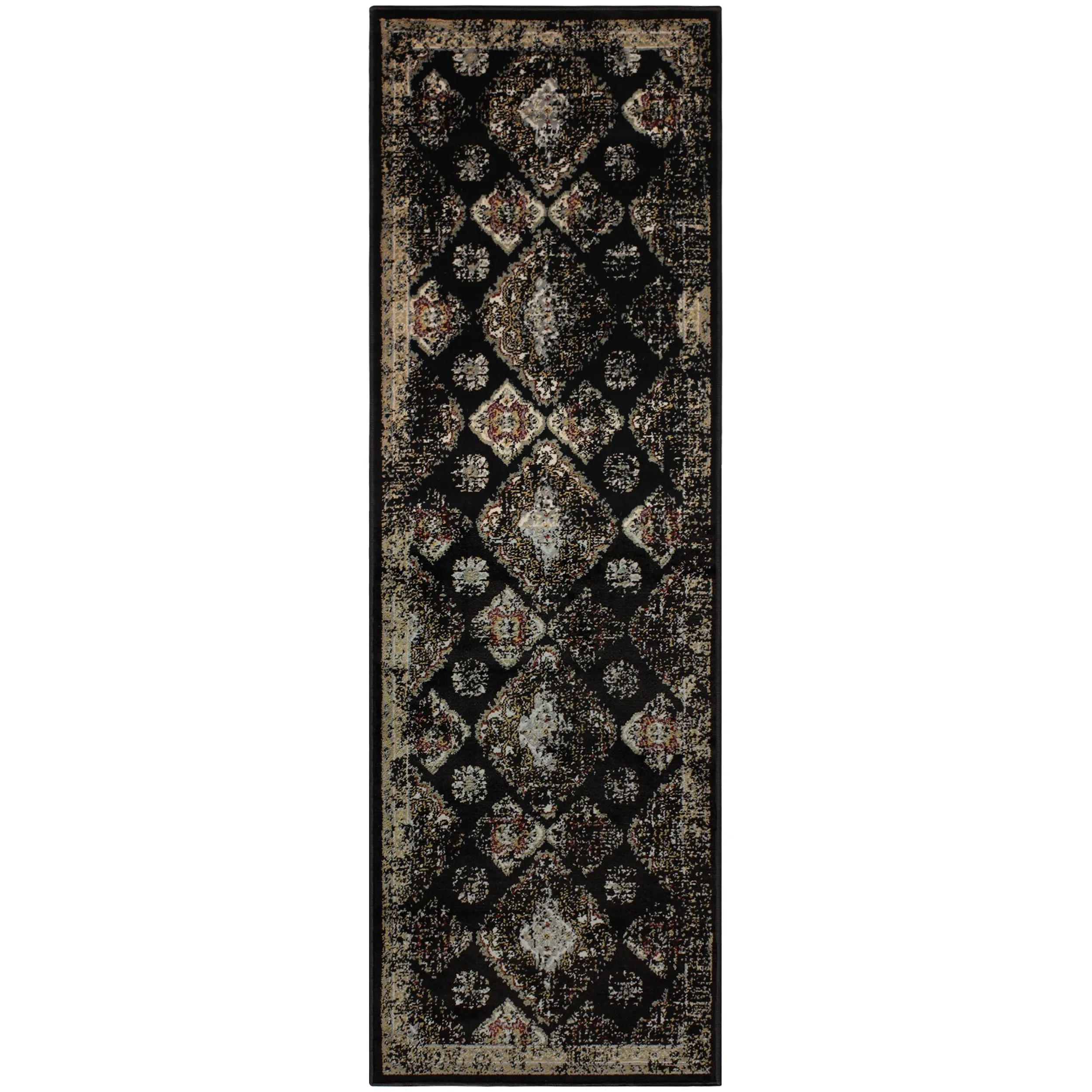 Superior Mayfair Distressed Damask Indoor Runner or Area Rug