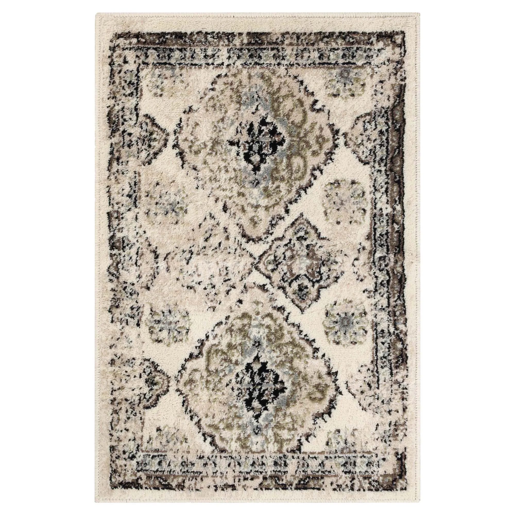Superior Mayfair Distressed Damask Indoor Runner or Area Rug
