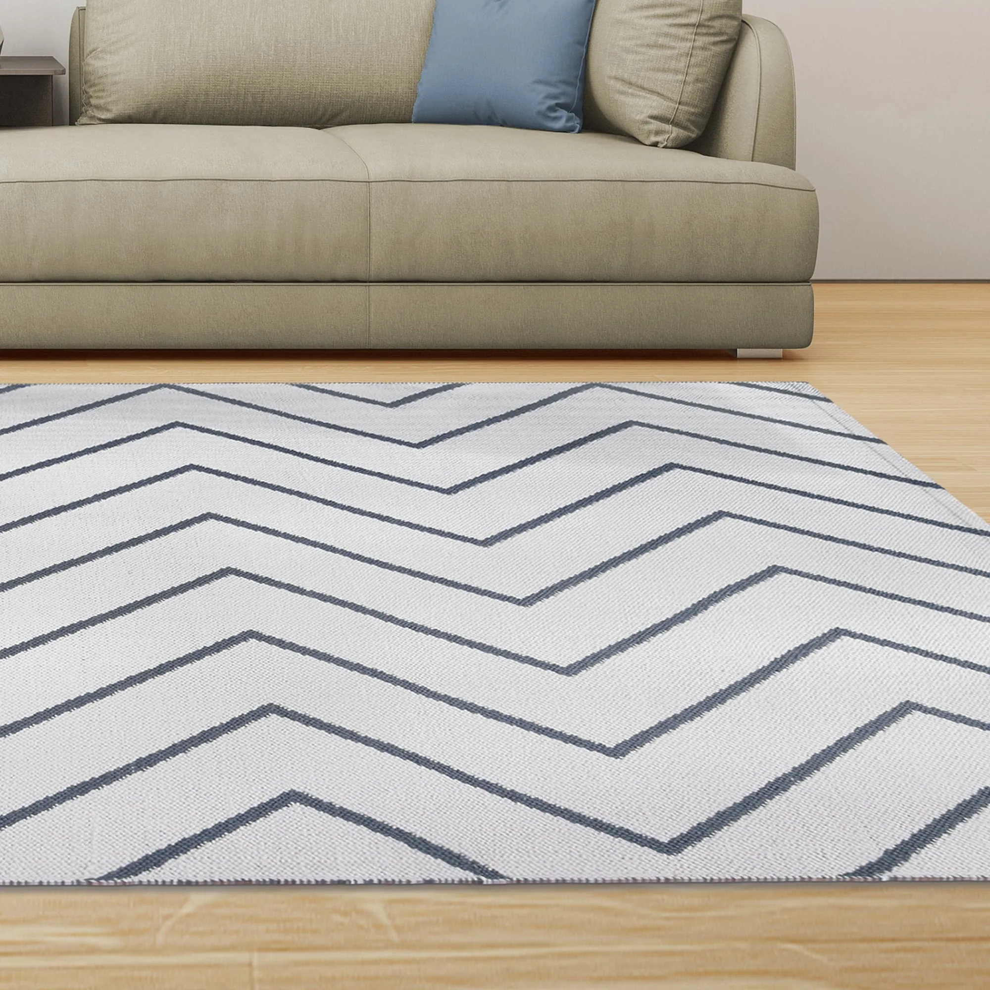 Superior Modern Chevron Zig-Zag Indoor Outdoor Area Rug