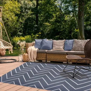 Superior Modern Chevron Zig-Zag Indoor Outdoor Area Rug